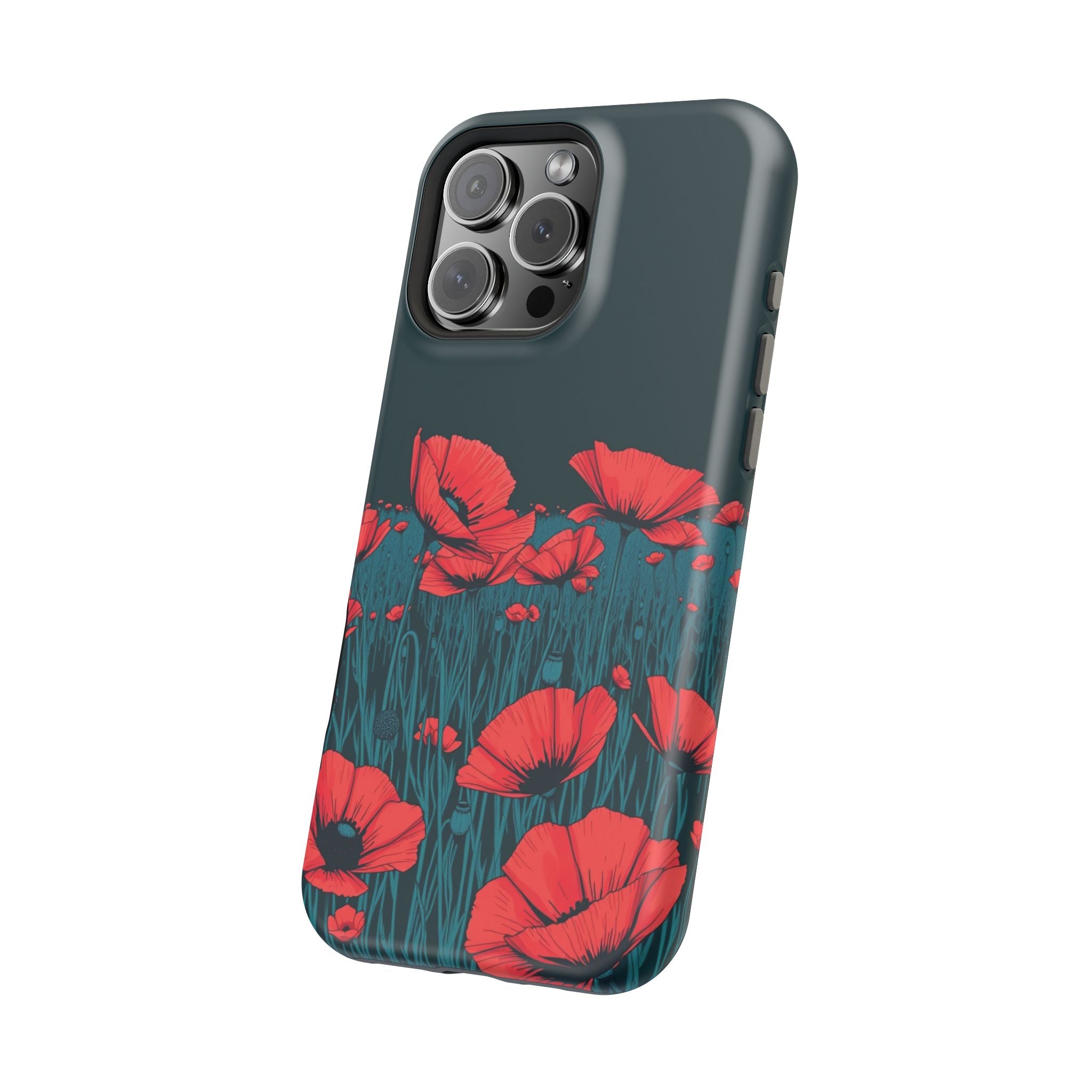 iPhone Poppy Field Dark Gothic Ink Clean Minimal Snap Cas Slim Snap Case · iPhon