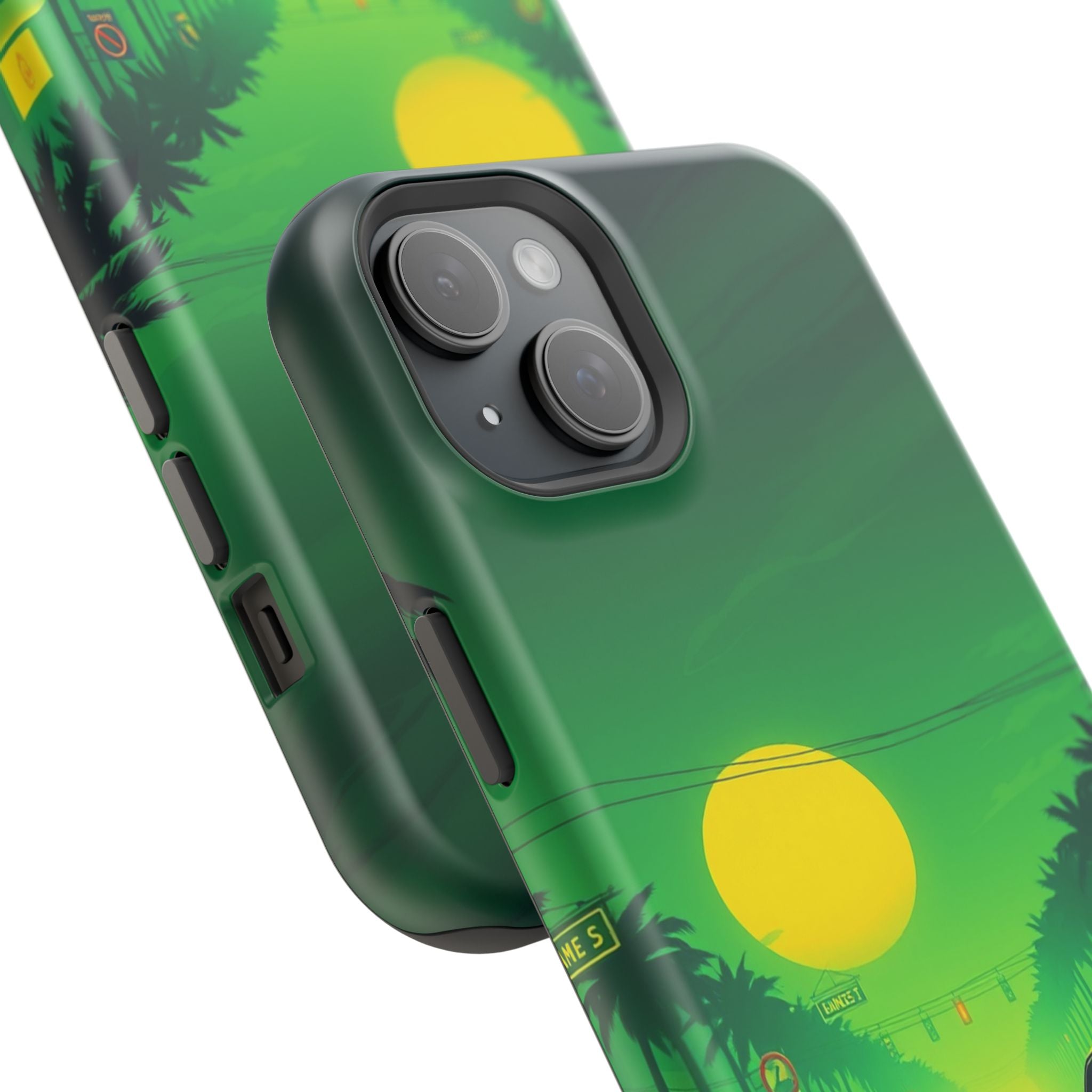 iPhone Dreamy Sunset Drive 80s Design Slim Everyday Designer Case · iPhone Case