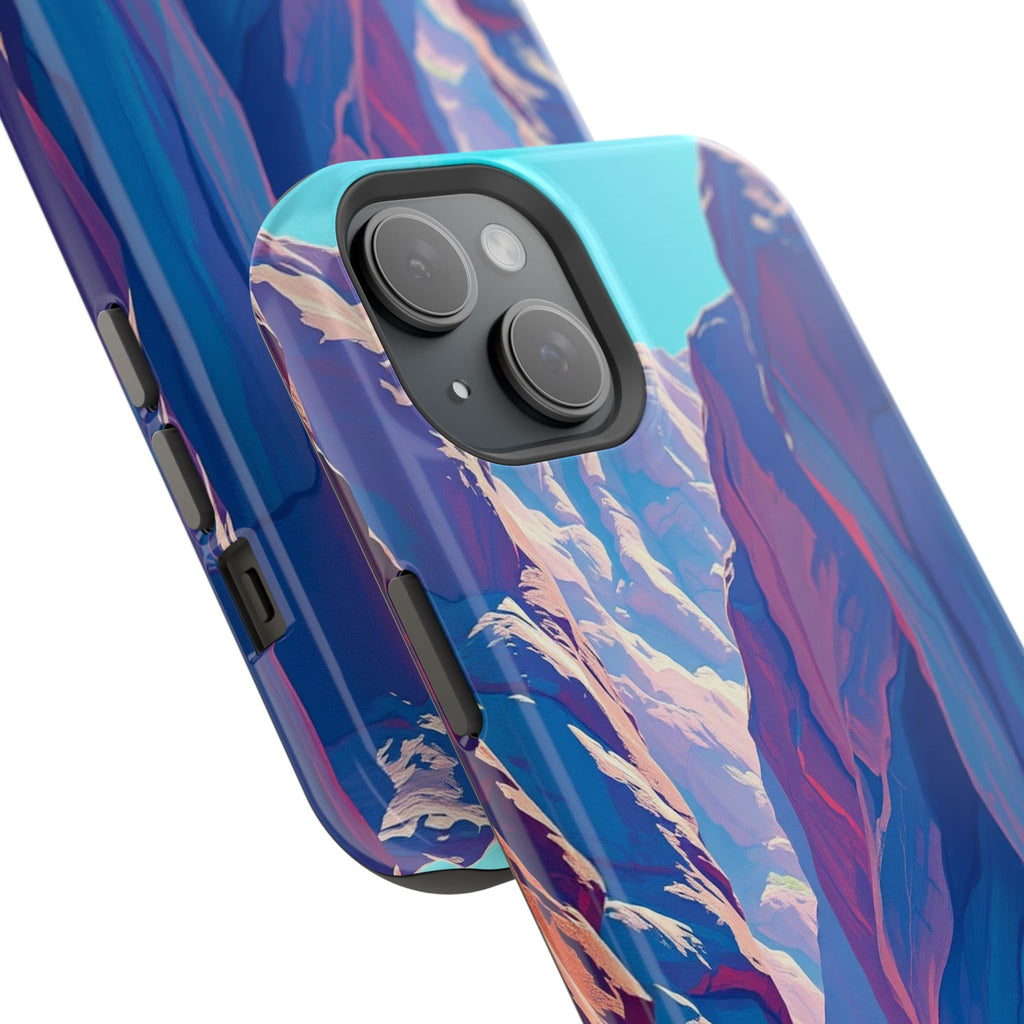 iPhone Cyan And Magenta Canyon Wall Slim Everyday Designer Case · iPhone Case