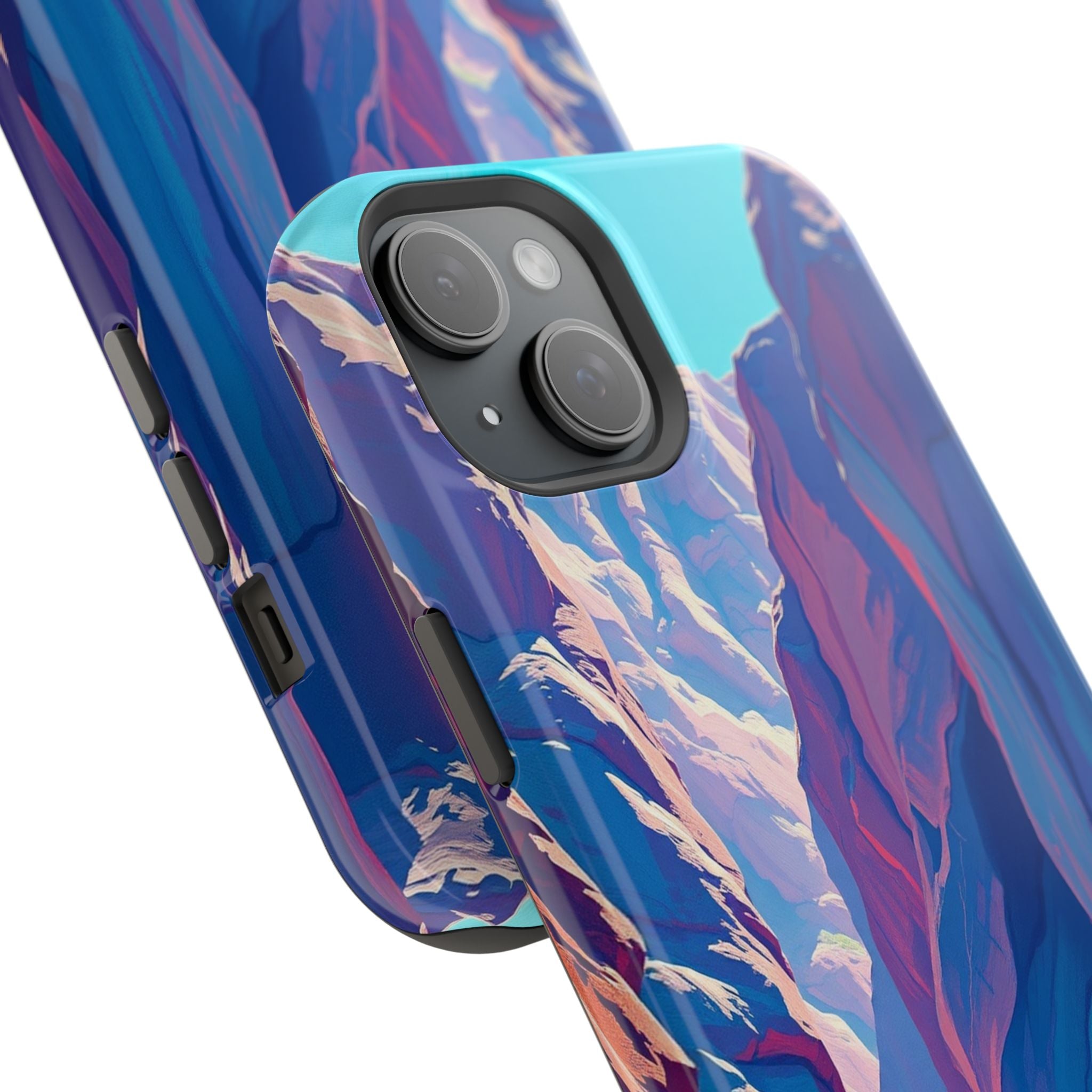 iPhone Cyan And Magenta Canyon Wall Slim Everyday Designer Case · iPhone Case