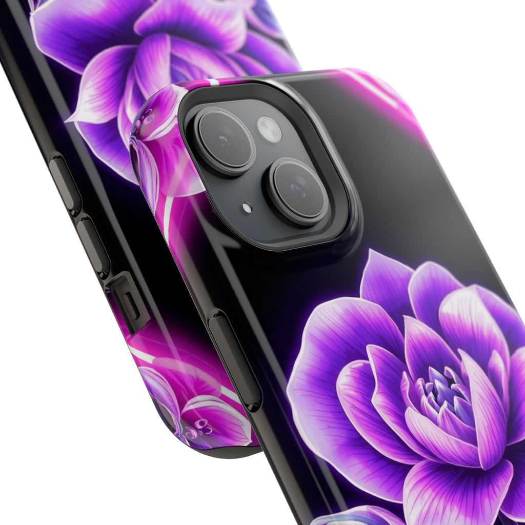 iPhone Floral Ombre Neon Cyberpunk Bold Modern Everyday Snap Case · iPhone Case