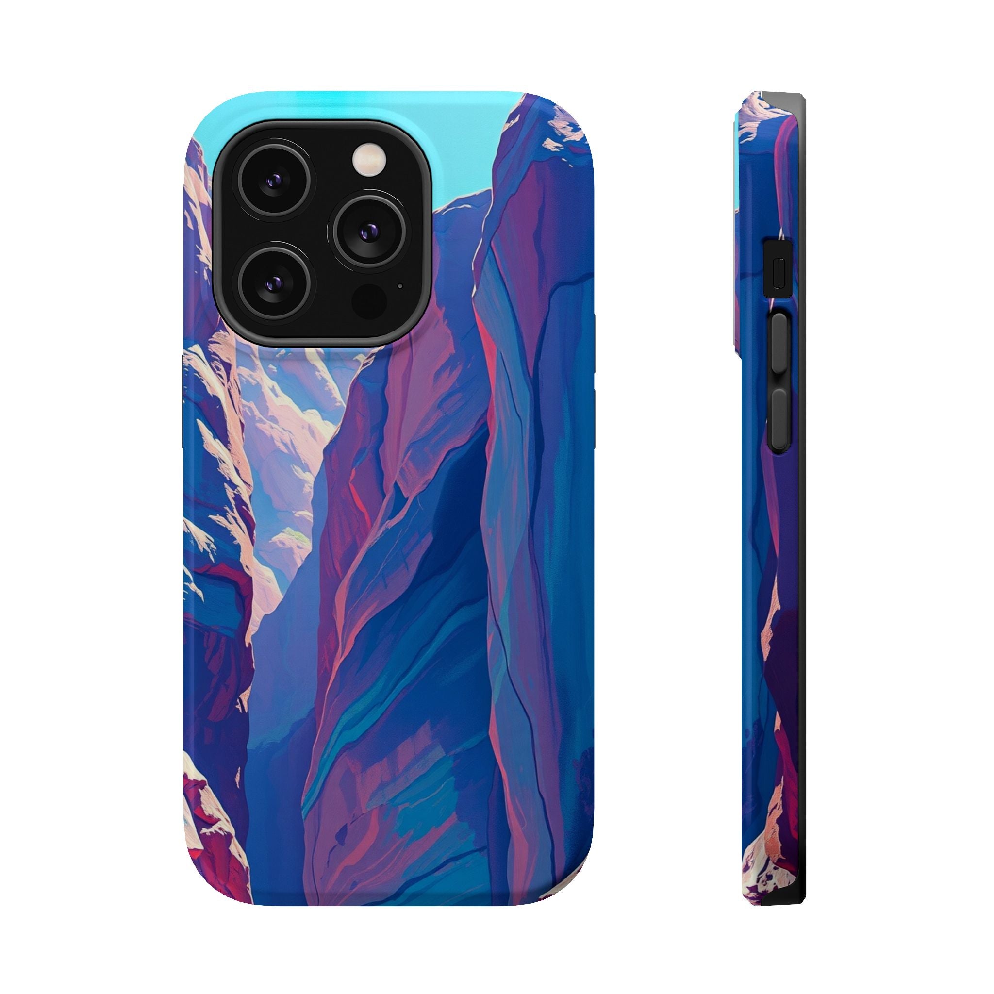 iPhone Cyan And Magenta Canyon Wall Slim Everyday Designer Case · iPhone Case