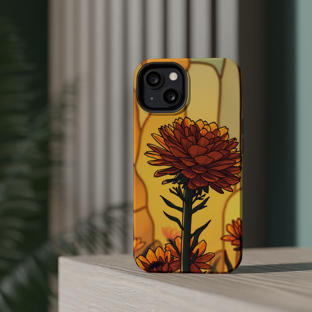 iPhone Sunset Amber And Peach Ranunculus Stack Soft iPhone Finish · iPhone Case