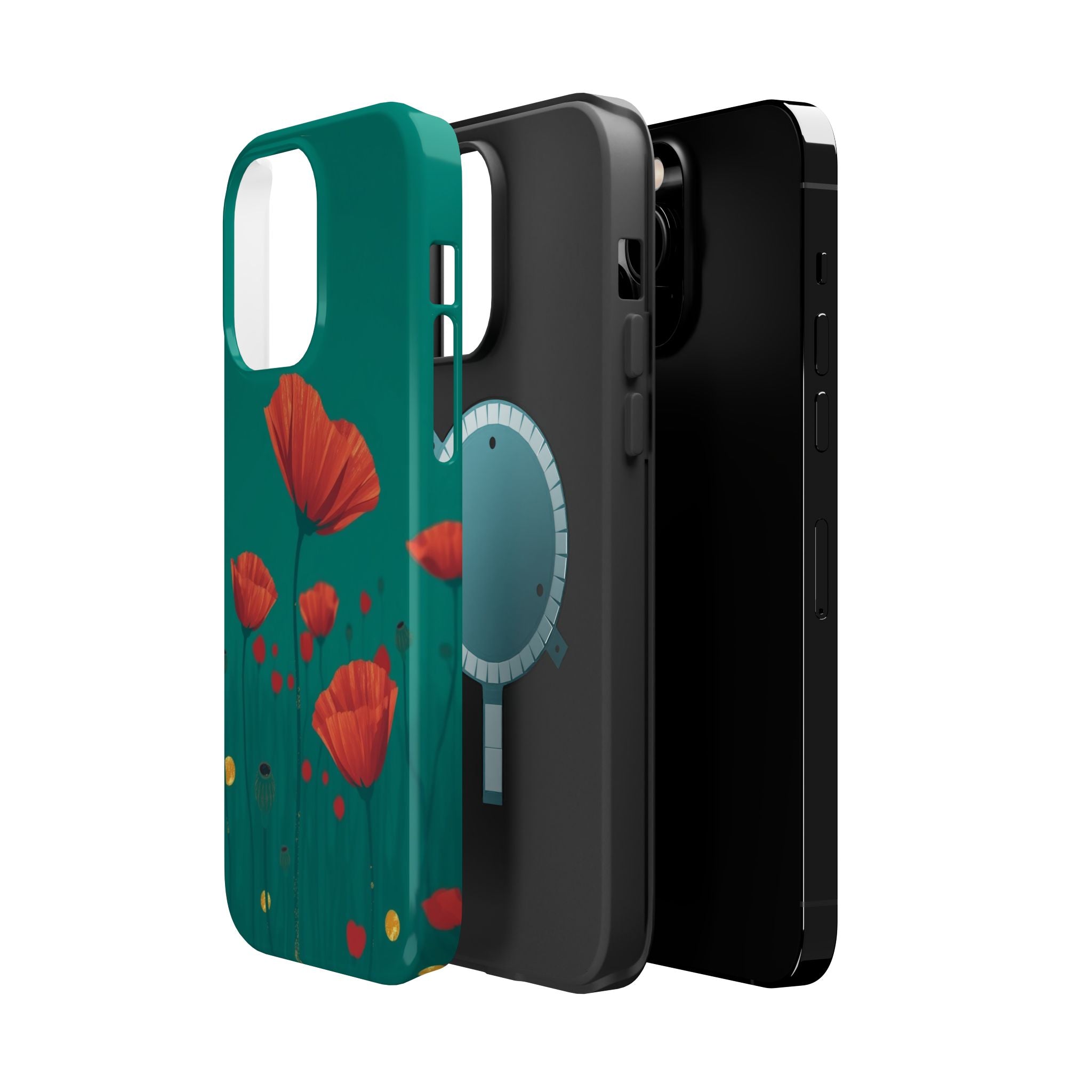 iPhone Earthy Poppy Field Design Bold Modern Everyday Snap Case · iPhone Case