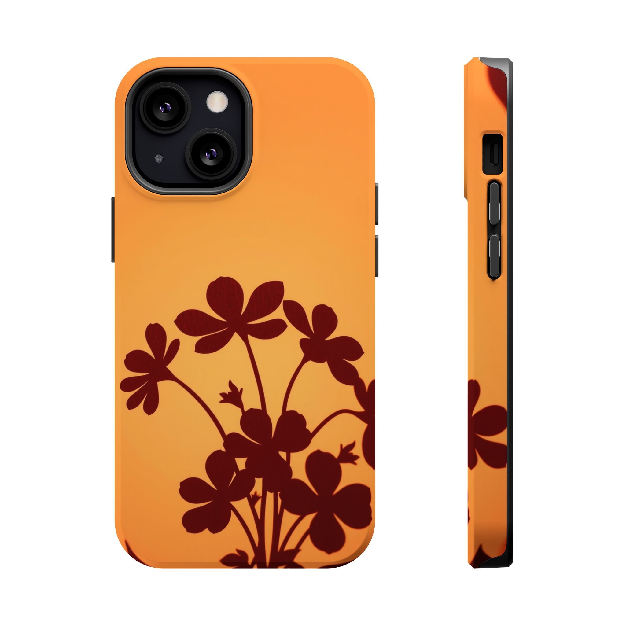 iPhone Floral Silhouette Electric Art Slim Everyday Designer Case · iPhone Case