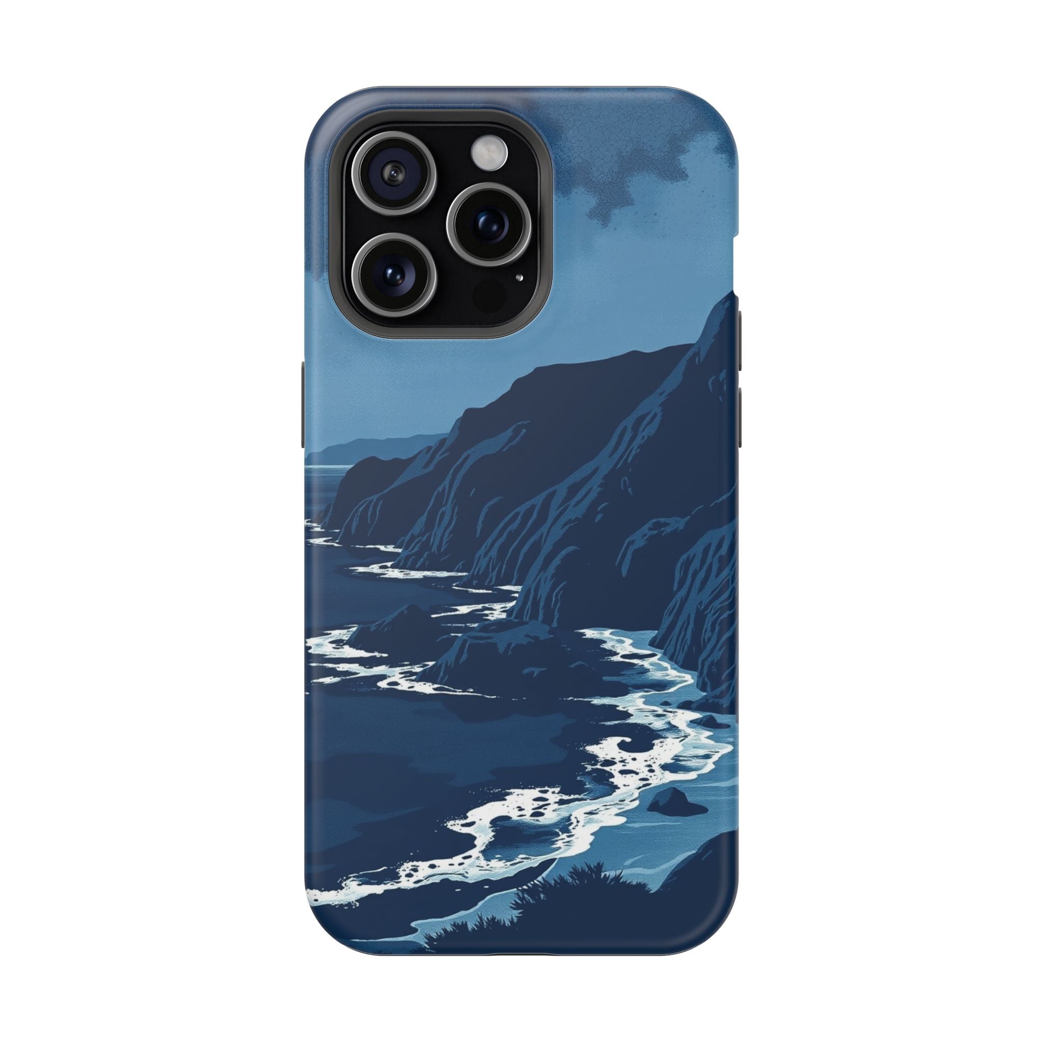 iPhone Midnight Blue And Silver Hibiscus Coast Carry Case Slim Snap Case · iPhon