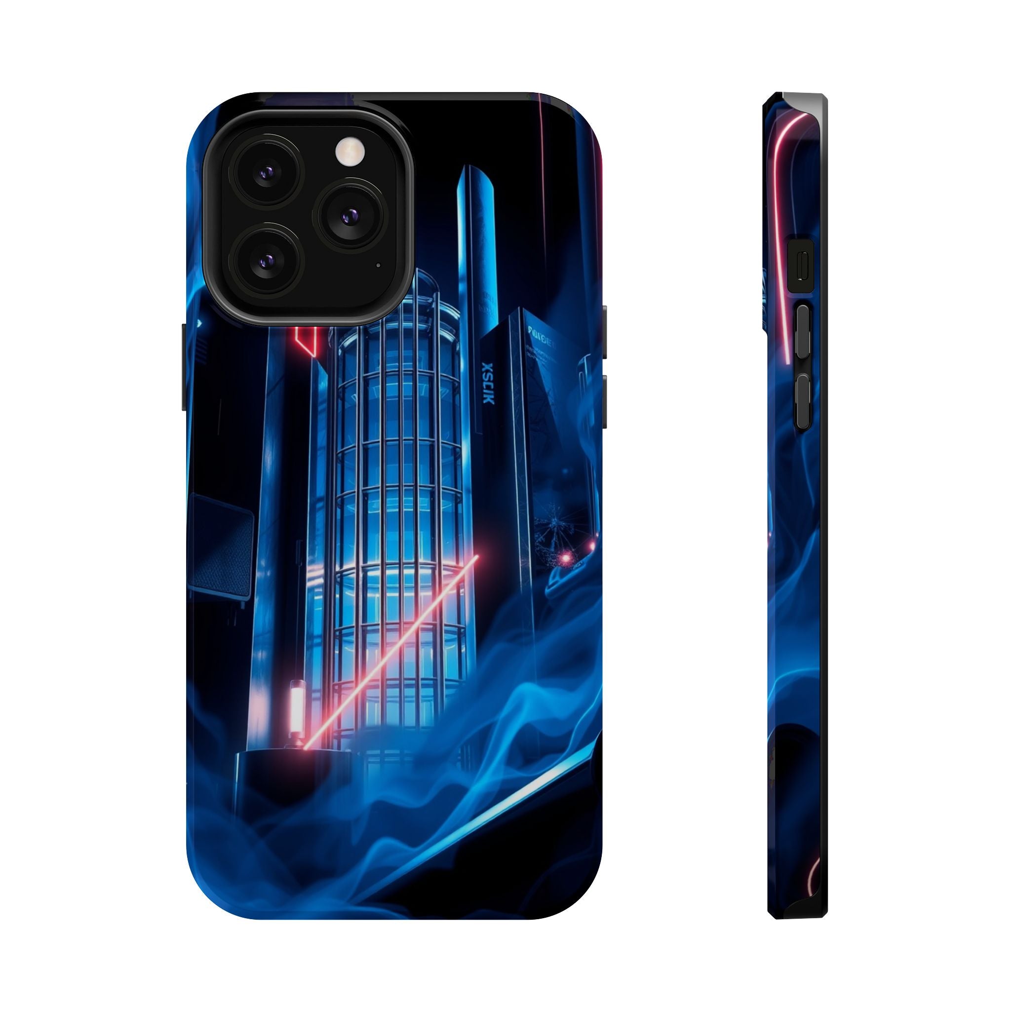 iPhone Midnight Blue And Silver Bauhaus Composition Slim Snap Case · iPhone Case