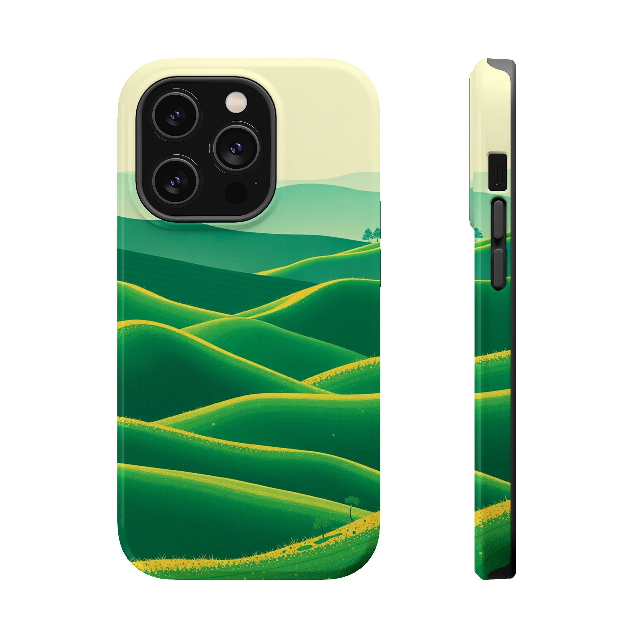 iPhone Rolling Hills Risograph Print Slim Everyday Designer Case · iPhone Case