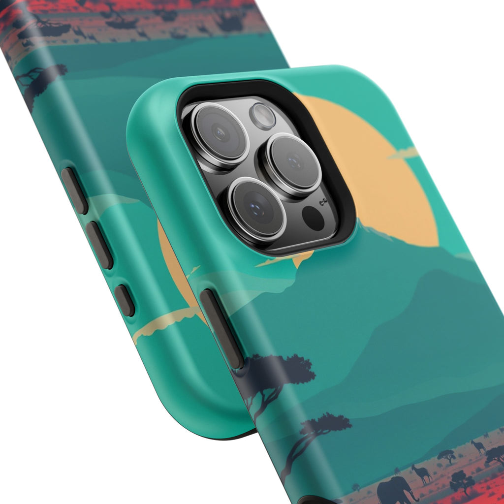 iPhone Savanna Horizon Vintage Retro Poster Slim iPhone Everyday · iPhone Case
