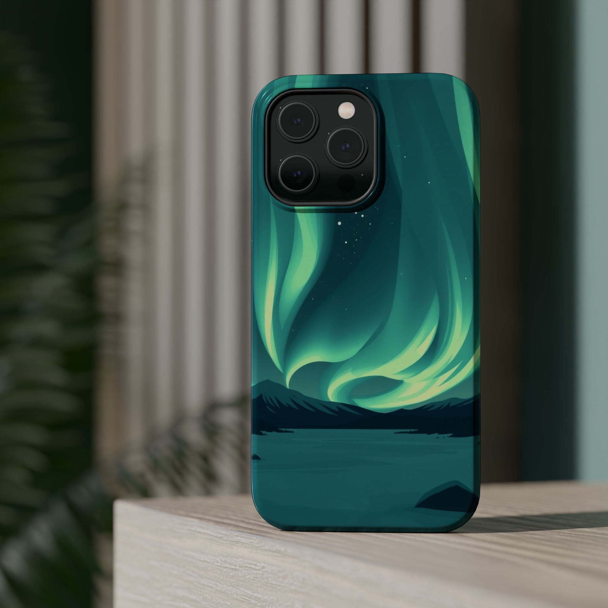 iPhone Northern Lights Abstract Geometric Slim iPhone Everyday Designer · iPhone