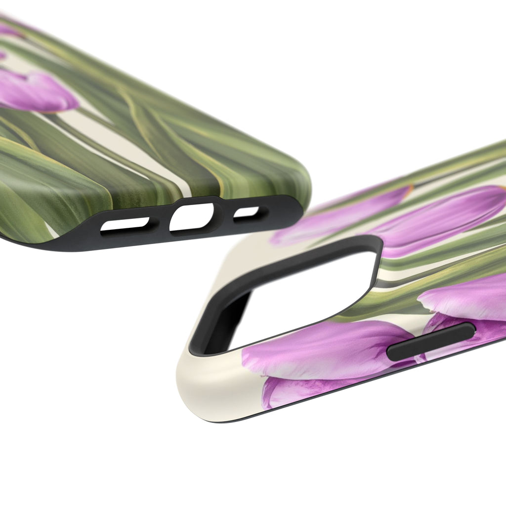 iPhone Tulip Row Electric Art 14 Bold Modern Everyday Snap Case · iPhone Case
