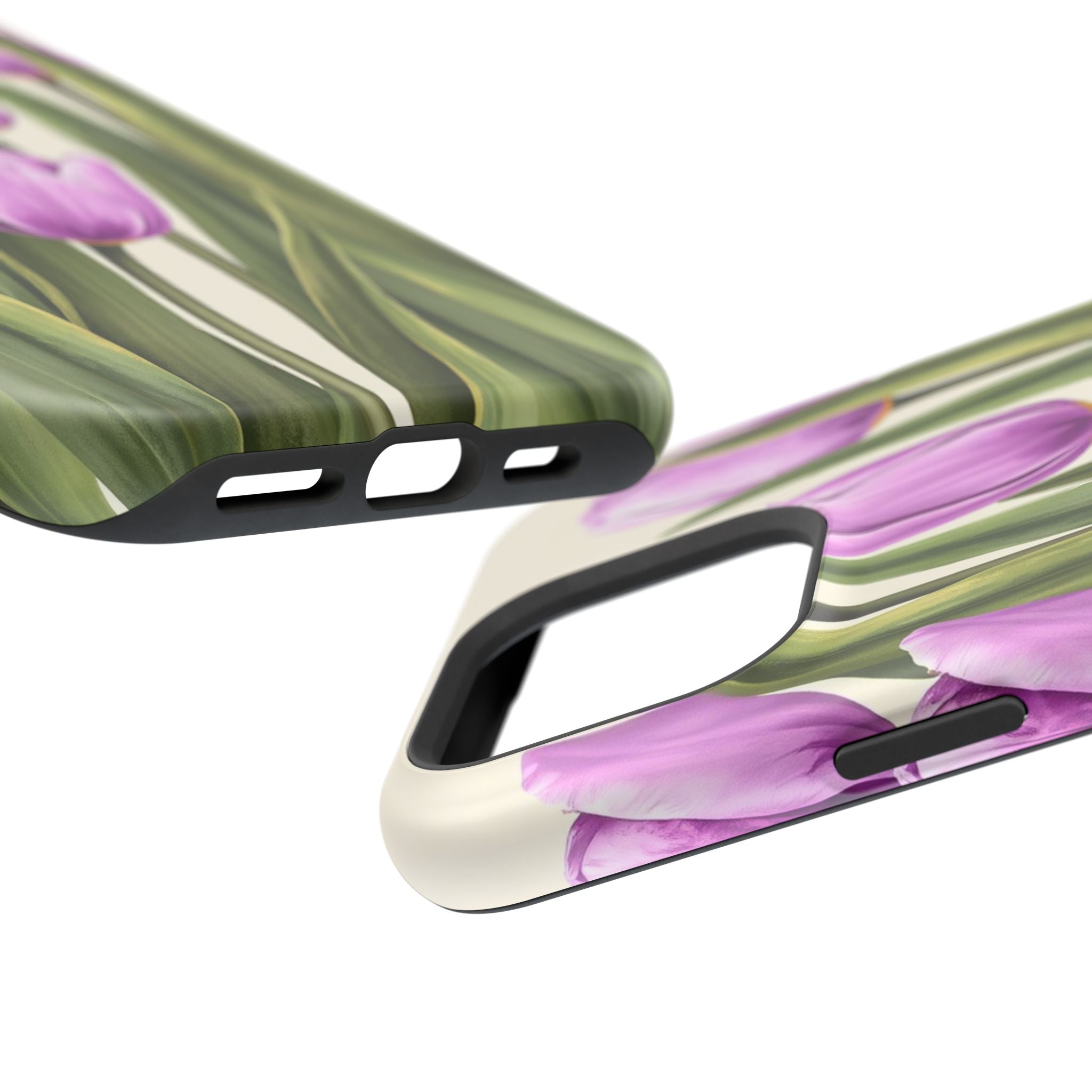 iPhone Tulip Row Electric Art 14 Bold Modern Everyday Snap Case · iPhone Case