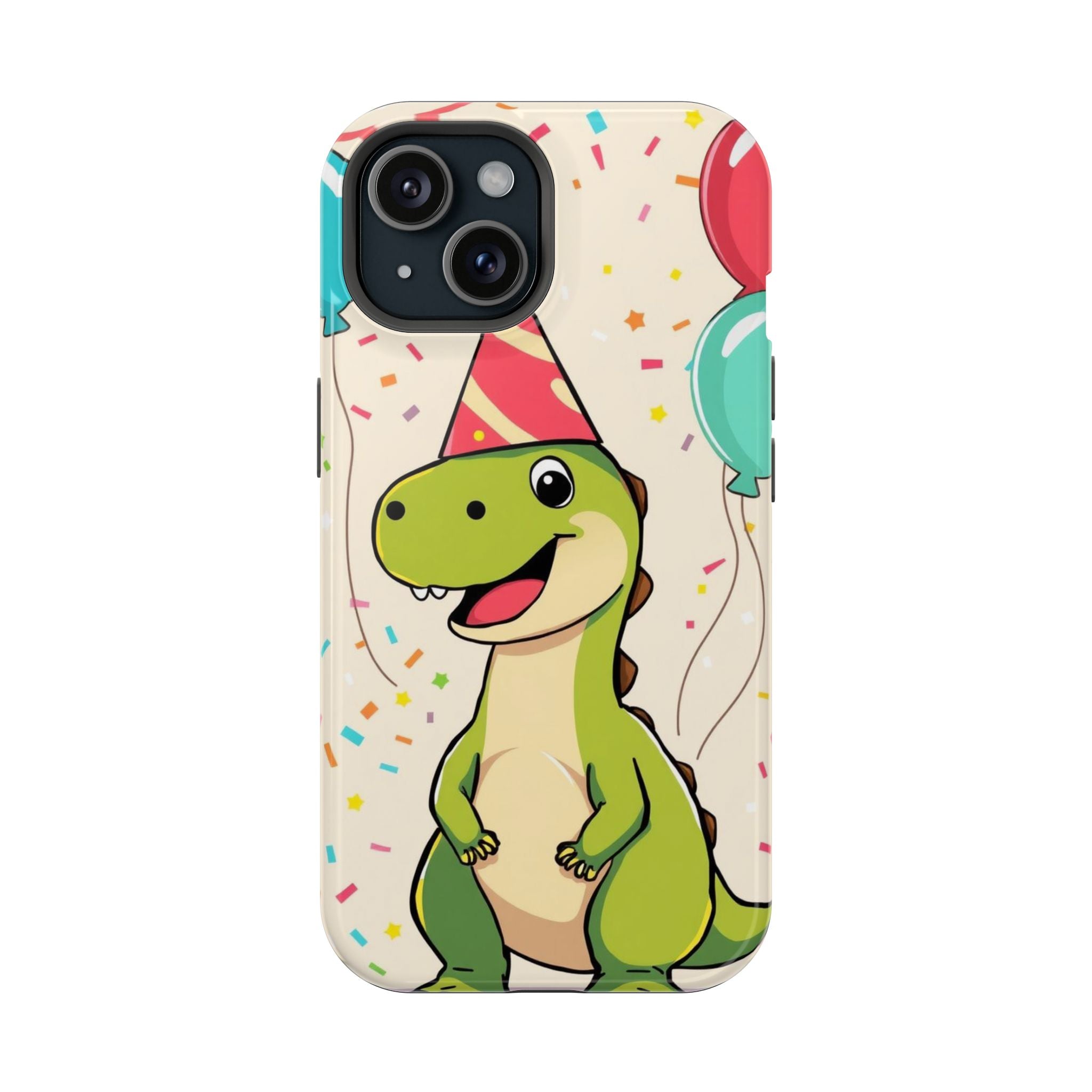 iPhone Dino with Party Hat Kids Fun Phone Case Gift Slim Snap Case · iPhone Case