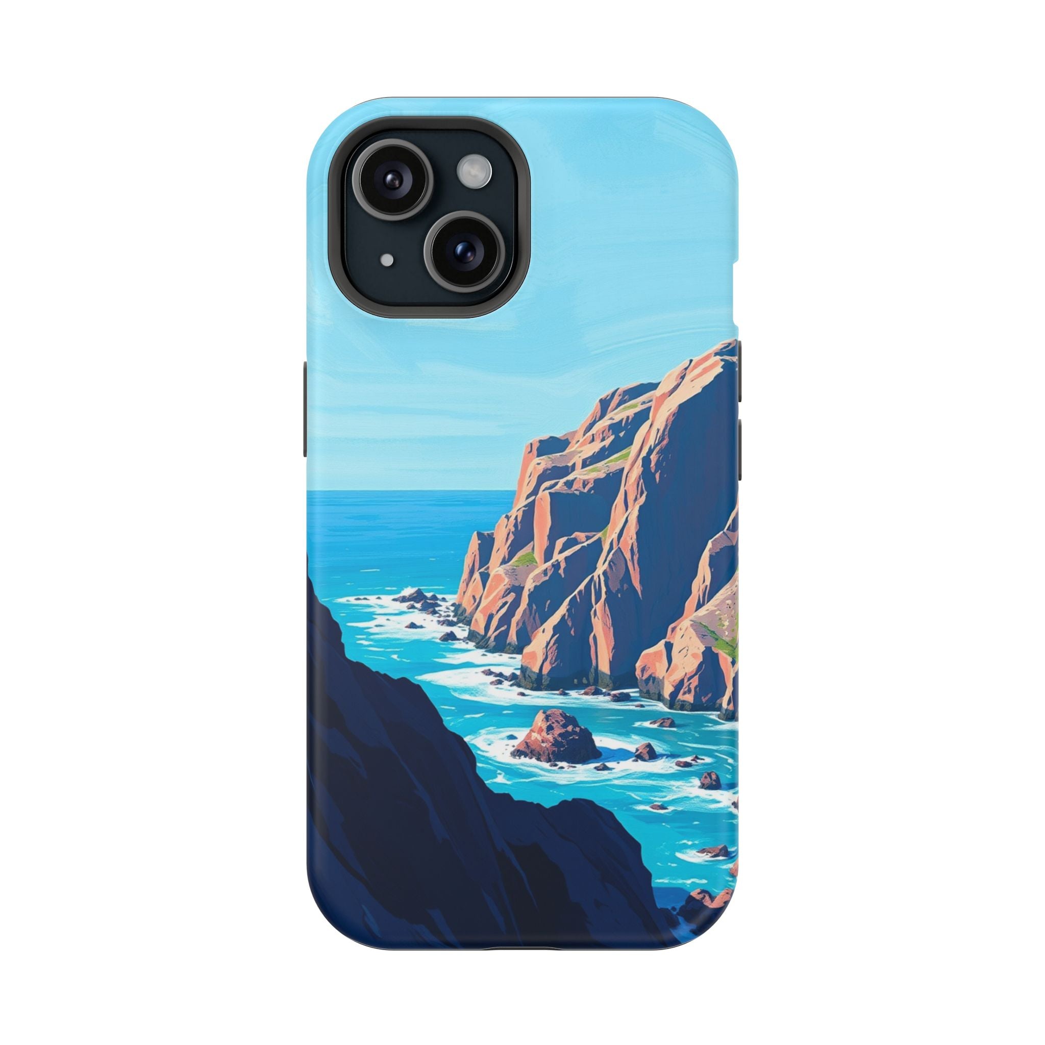 iPhone Rocky Coastline Oil Painting Impressionist iPhone Clean Minimal · iPhone