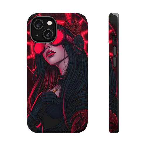 iPhone Black And Crimson Art Nouveau Female Slim Everyday Designer Case · iPhone