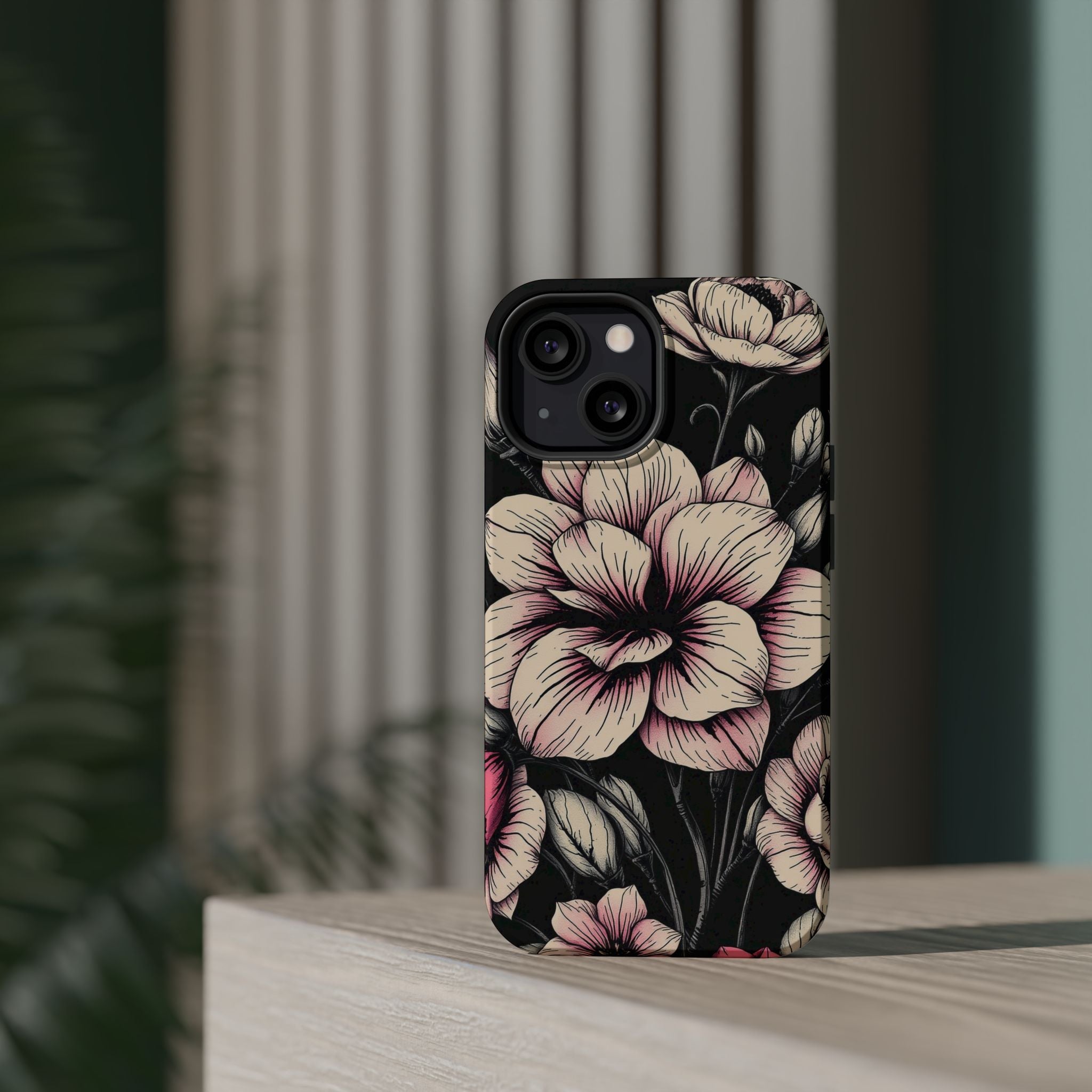 iPhone Floral Dark Academia Gothic Ink Slim Everyday Designer Case · iPhone Case
