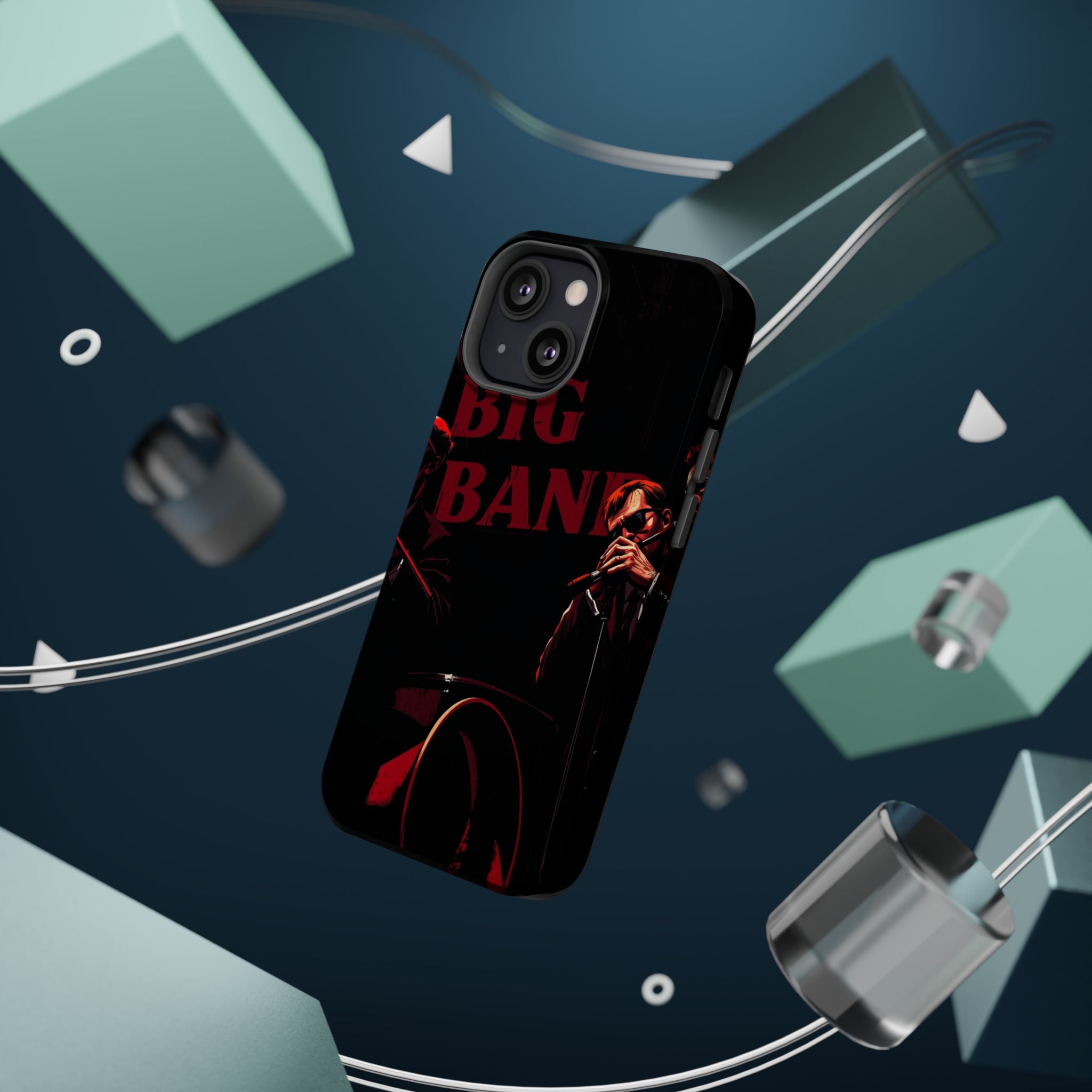 iPhone Black And Crimson Big Band Era Slim Everyday Designer Case · iPhone Case