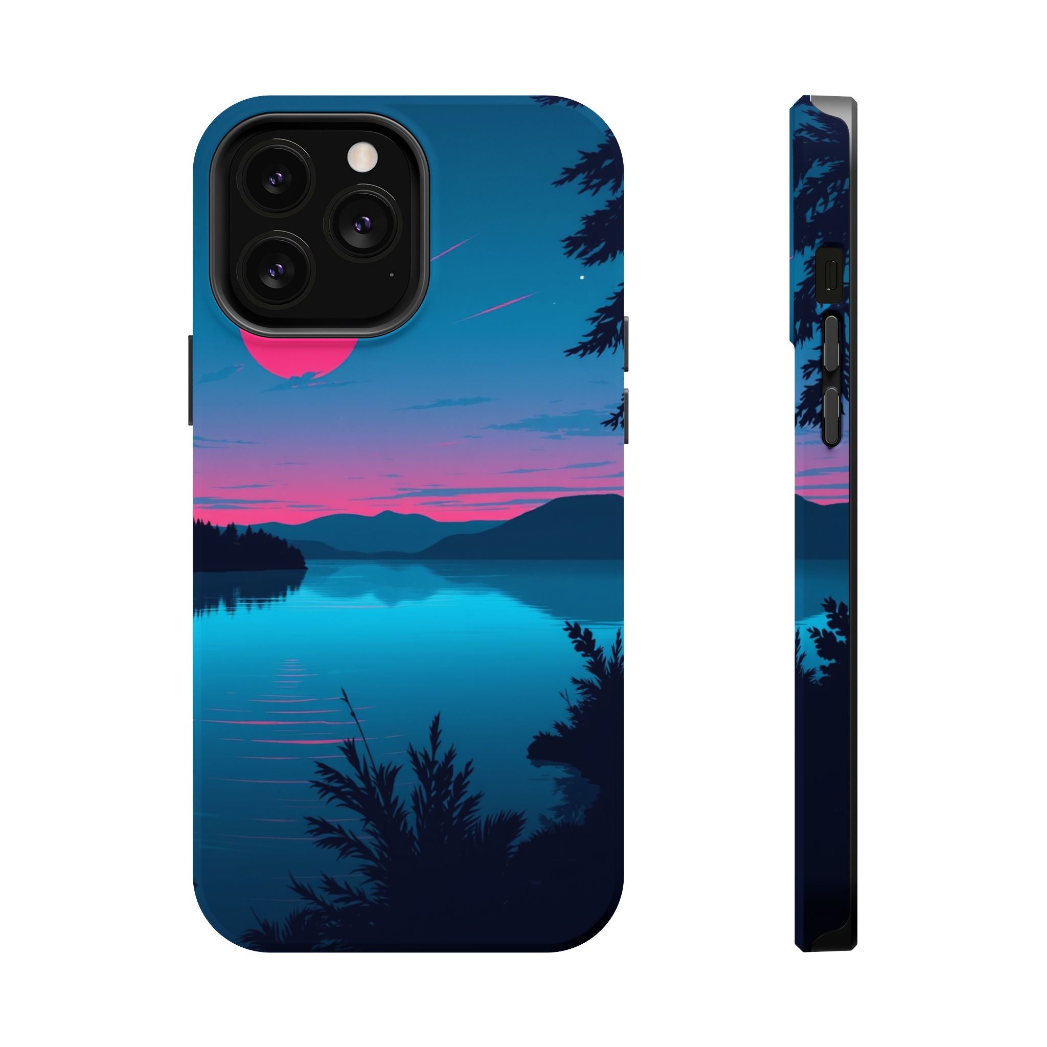 iPhone Cyan And Magenta Lake at Twilight Slim Everyday iPhone Designer · iPhone