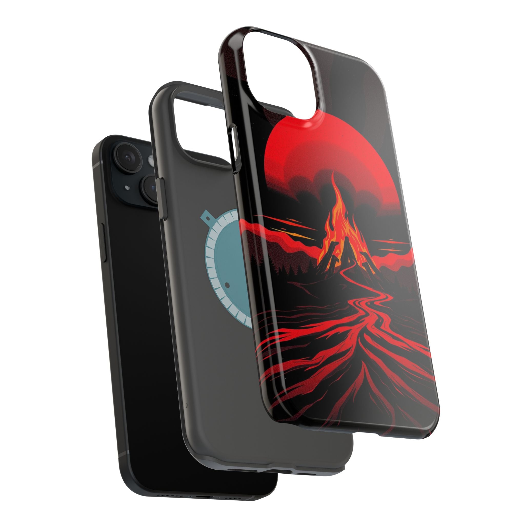 iPhone Black And Crimson Wildfire Glow Slim Everyday Designer Case · iPhone Case