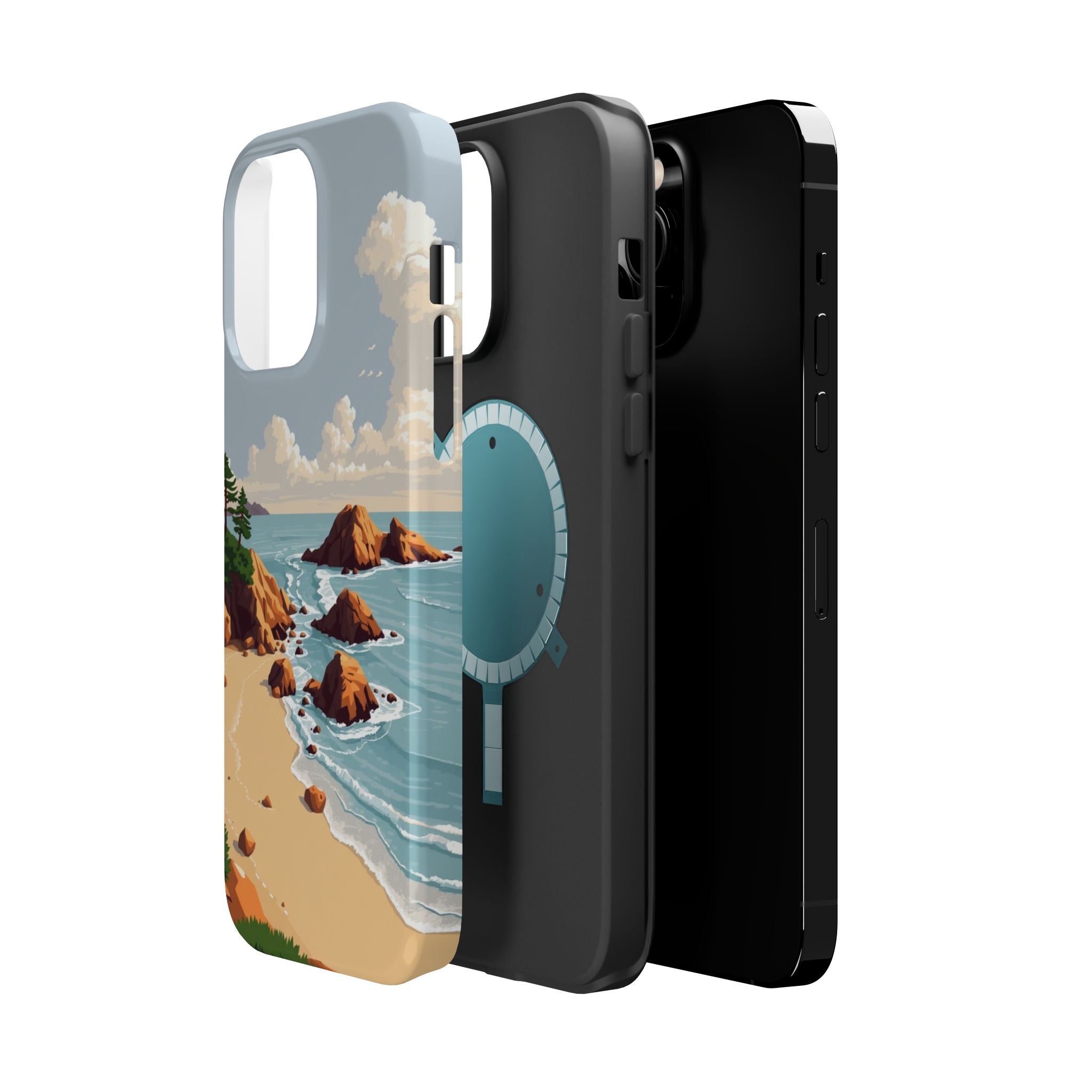 iPhone Mustard And Rust Pebble Beach Slim Everyday Designer Case · iPhone Case