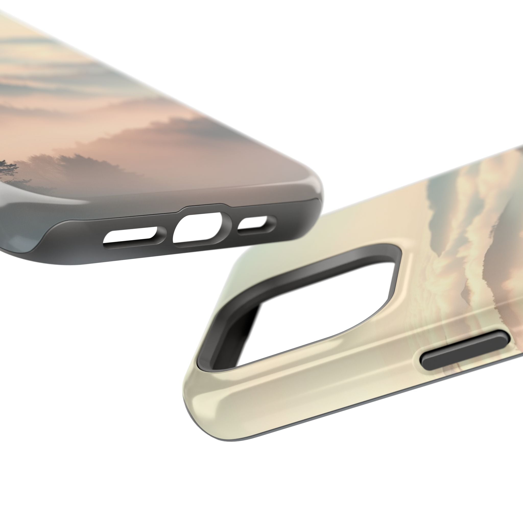 iPhone Mint And Blush Fog Rolling Over Hills Slim iPhone Everyday · iPhone Case