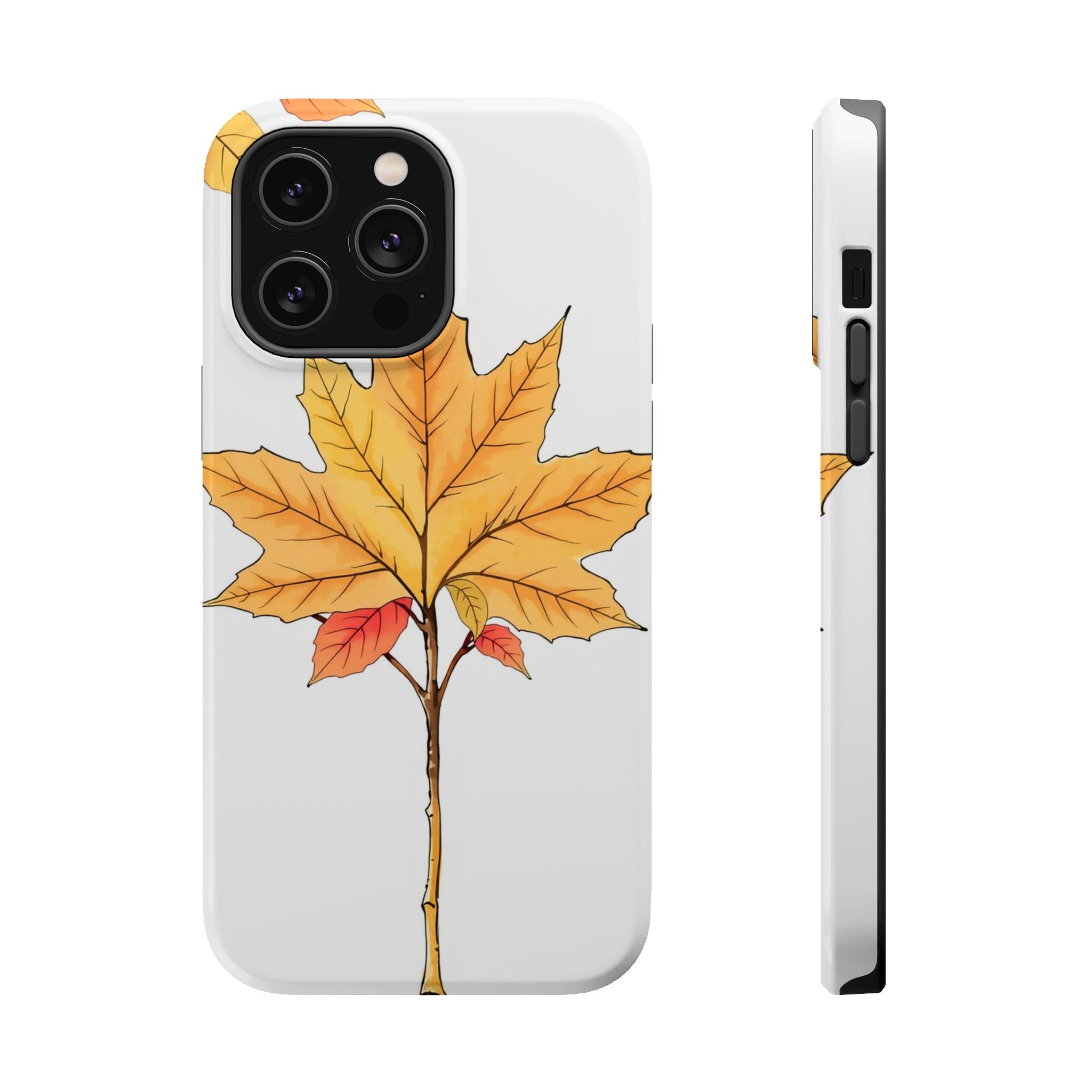 iPhone Mint And Blush Autumn Maple Bold Modern Everyday Snap Case · iPhone Case