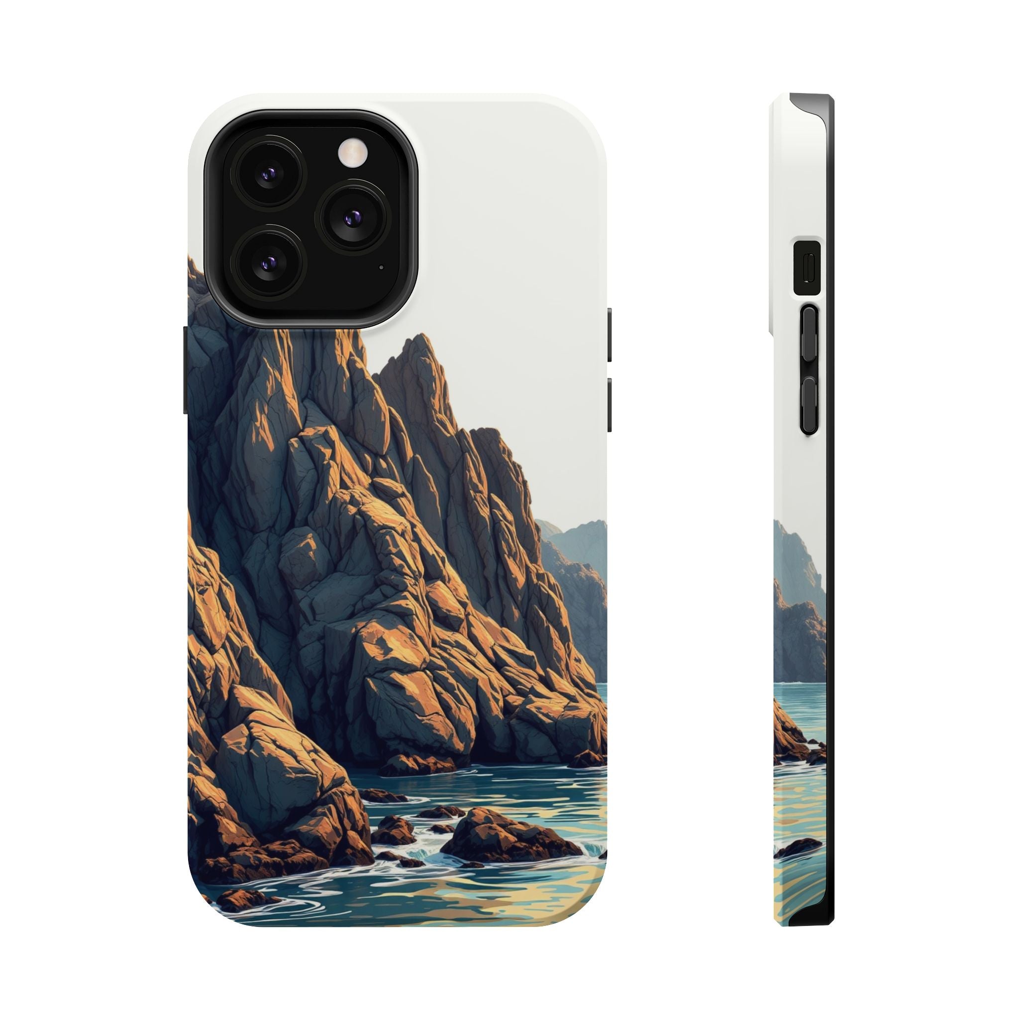 iPhone Mustard And Rust Rocky Coastline Slim Everyday iPhone Designer · iPhone C