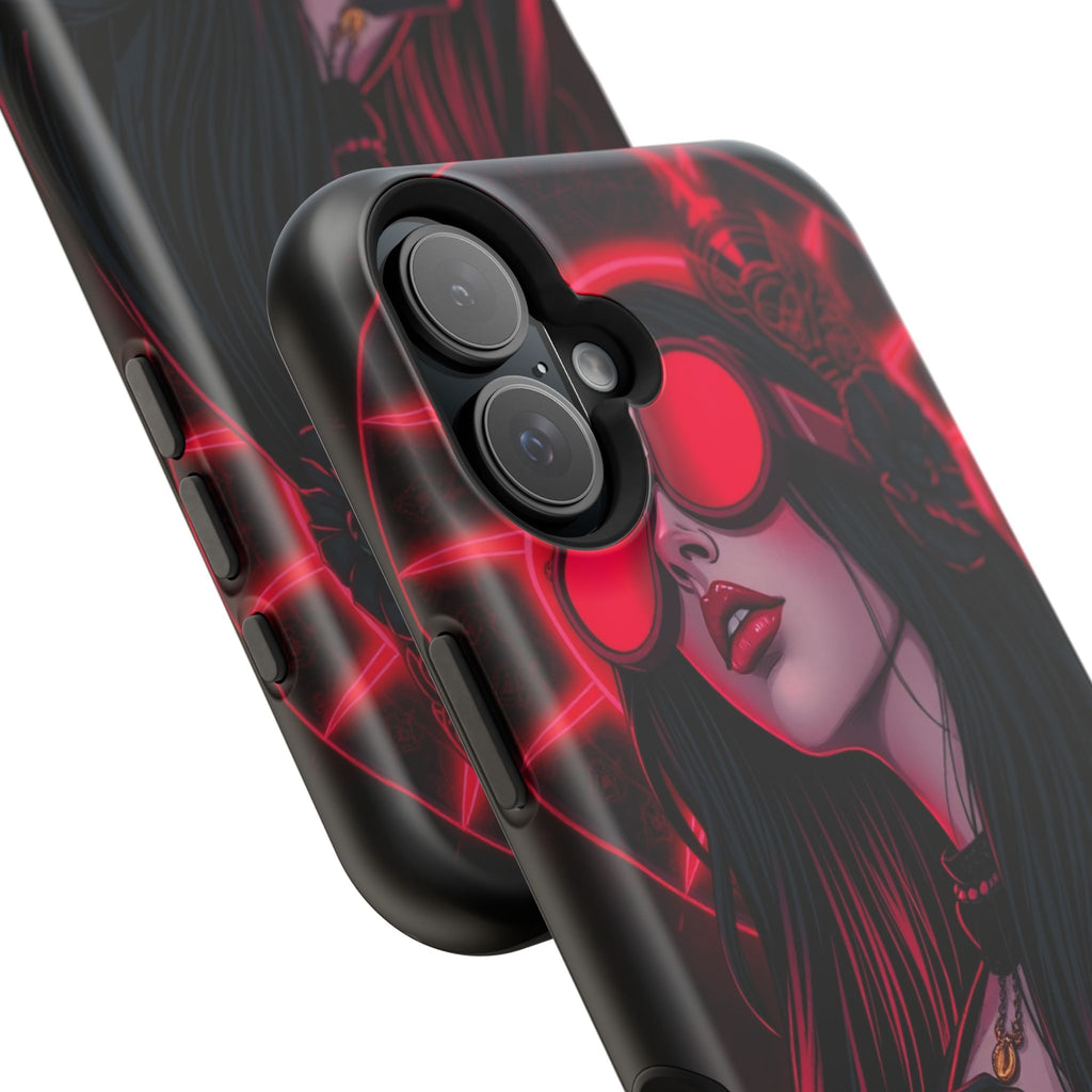 iPhone Black And Crimson Art Nouveau Female Slim Everyday Designer Case · iPhone