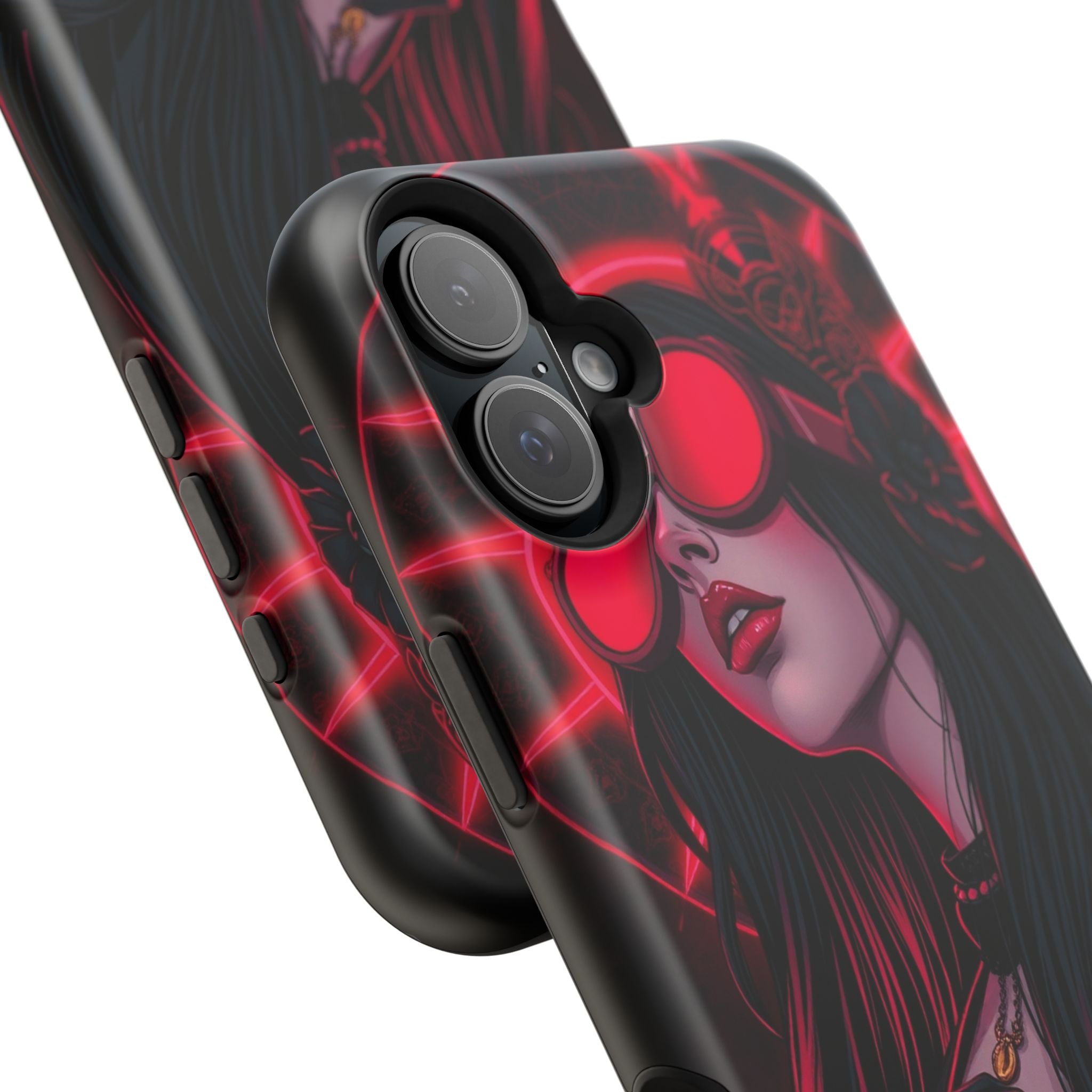 iPhone Black And Crimson Art Nouveau Female Slim Everyday Designer Case · iPhone