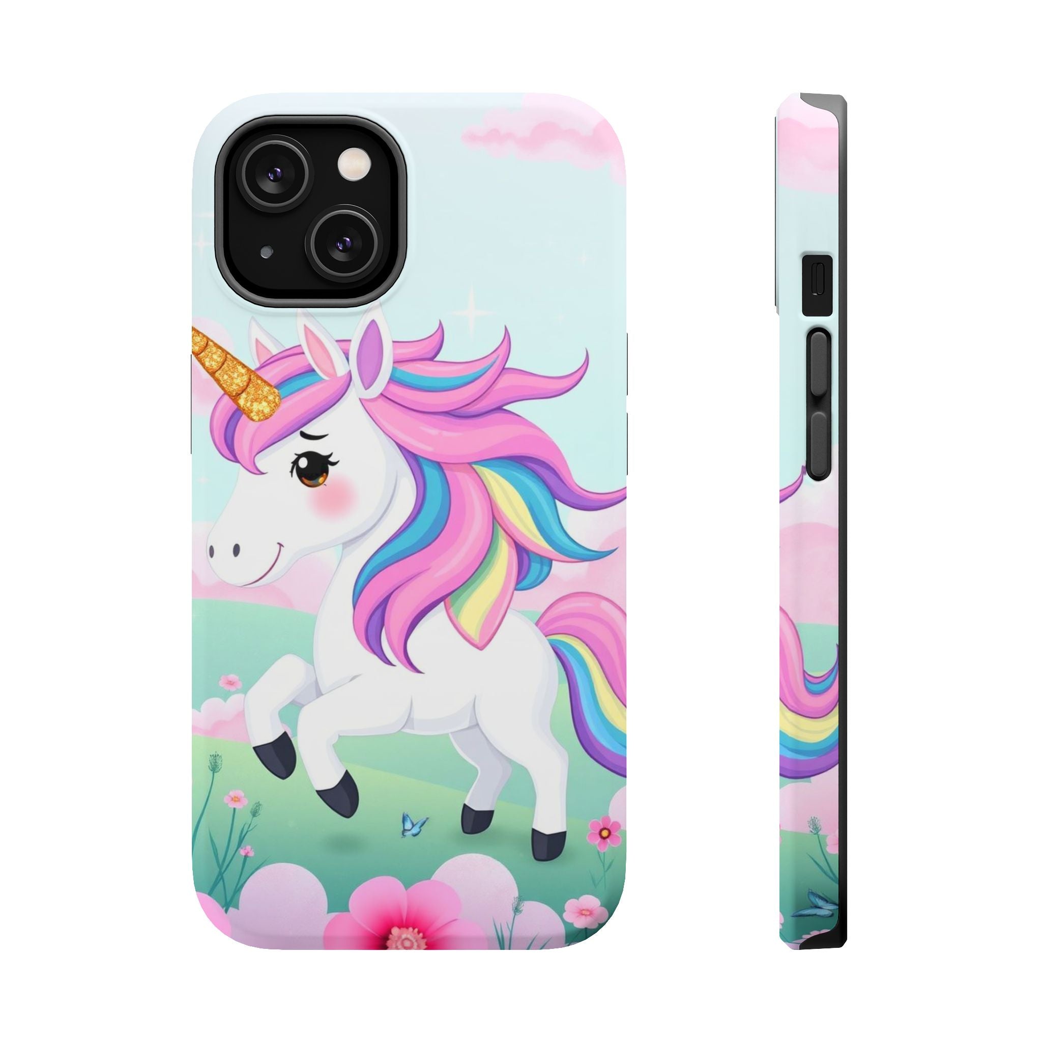 iPhone Rainbow Unicorn Kids Fun Soft iPhone Phone Case Gift Finish · iPhone Case