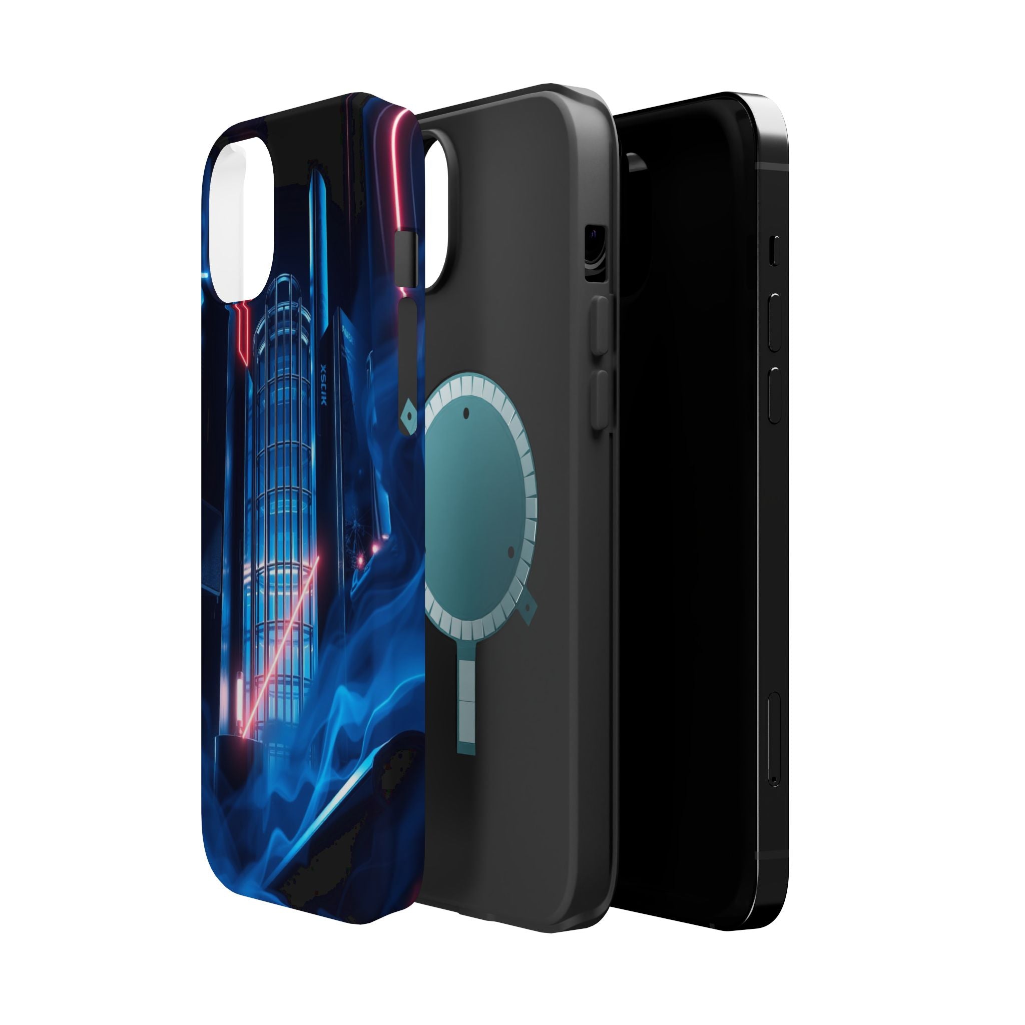 iPhone Midnight Blue And Silver Bauhaus Composition Slim Snap Case · iPhone Case