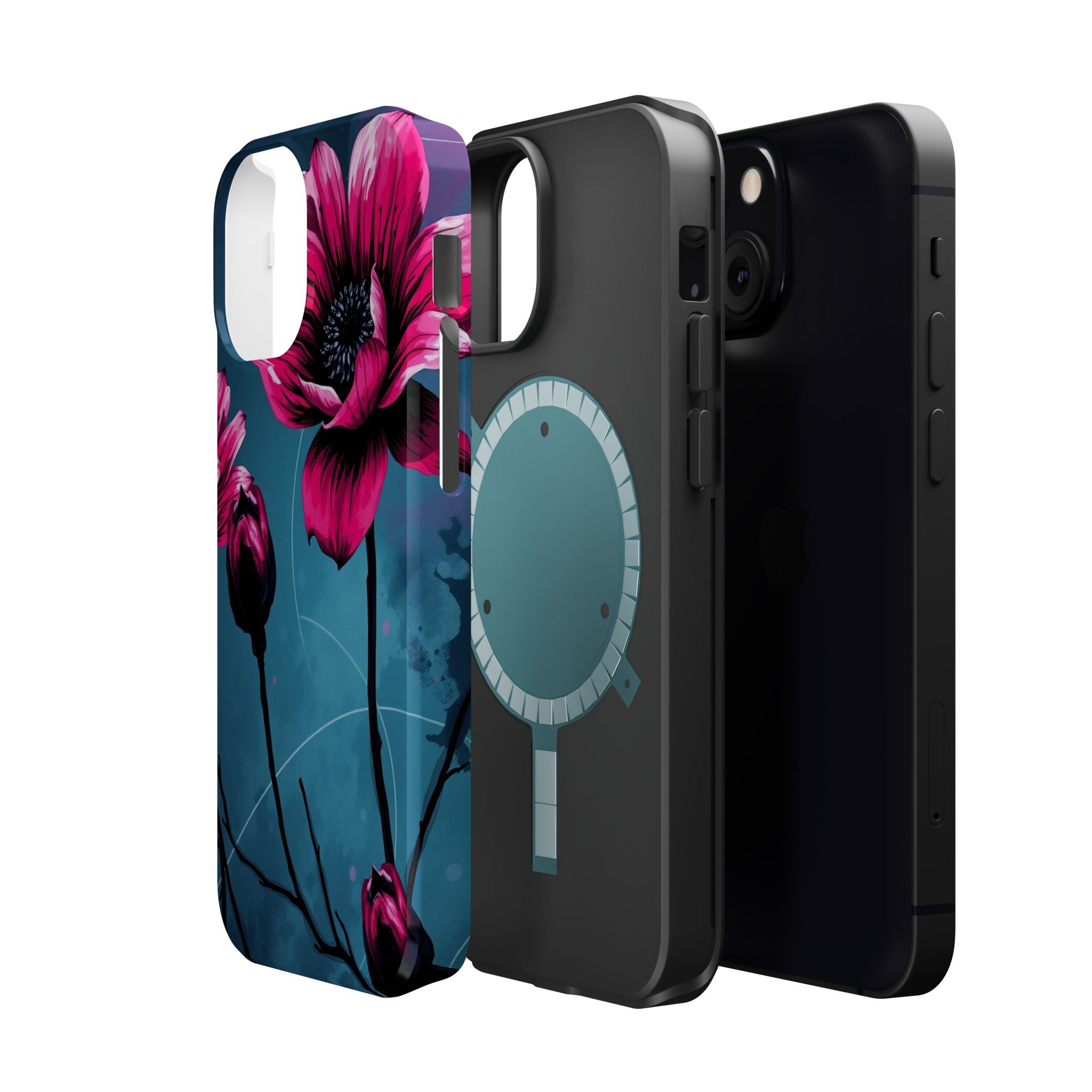 iPhone Floral Ink Wash Bold Art Slim Everyday Designer Case · iPhone Case