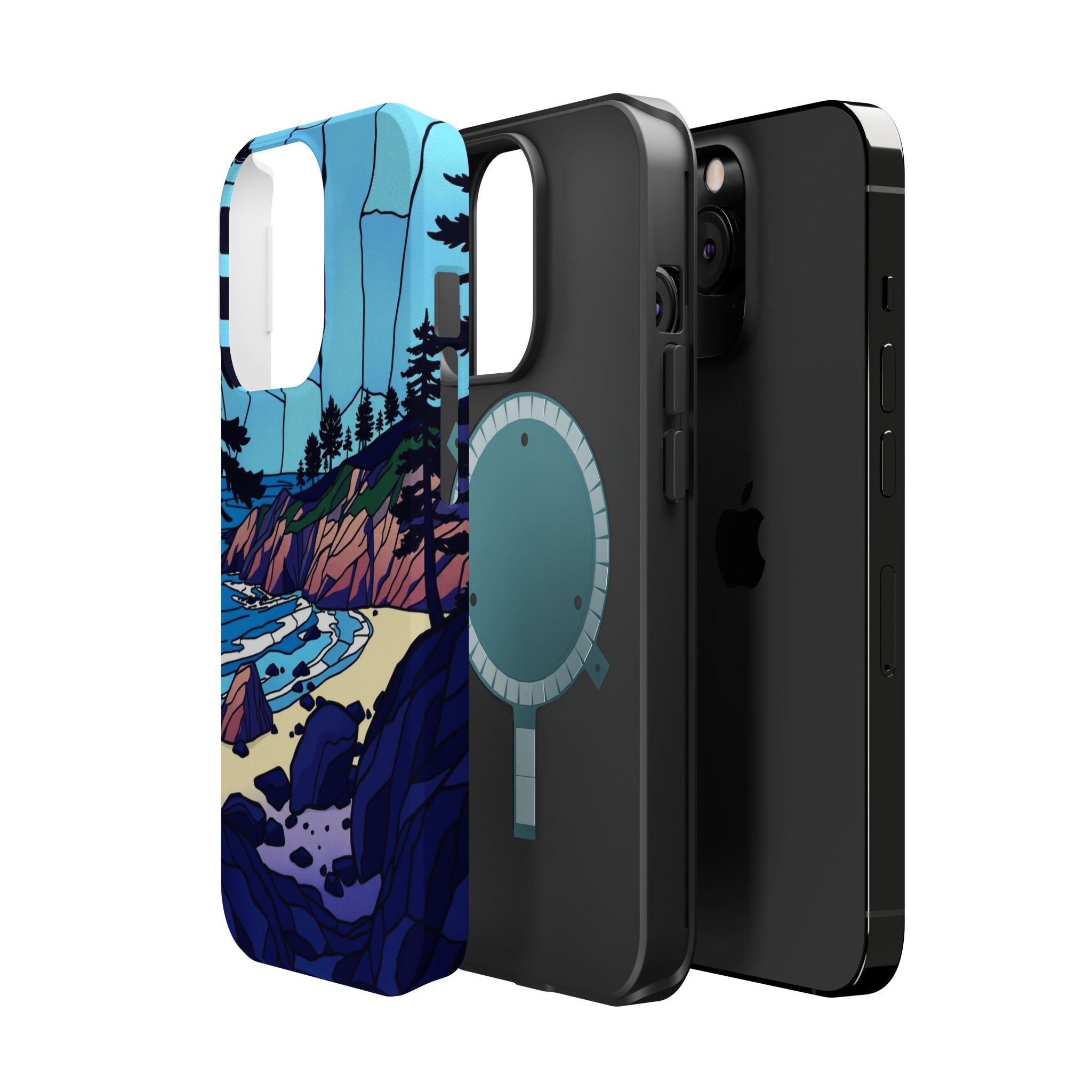 iPhone Indigo And Violet Pebble Beach Slim Everyday iPhone 11 Designer · iPhone