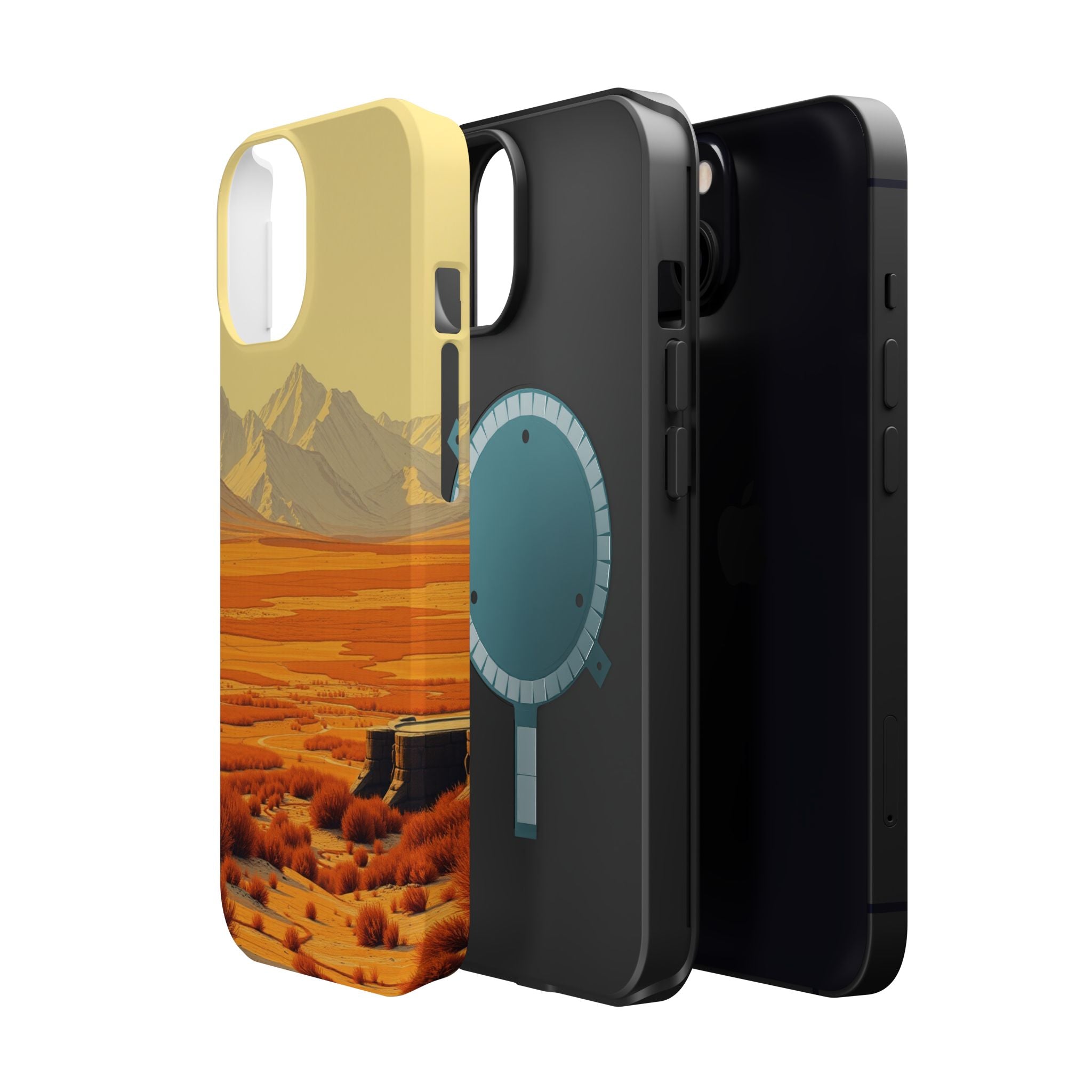 iPhone Mustard And Rust Tundra Expanse Slim Everyday Designer Case · iPhone Case