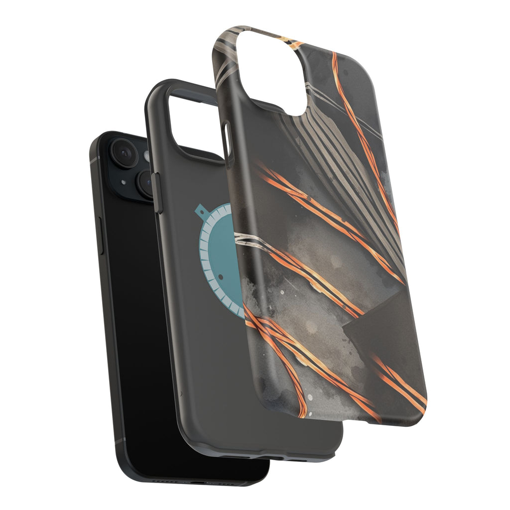 iPhone Charcoal And Copper Thread Pattern Slim iPhone Everyday Designer · iPhone
