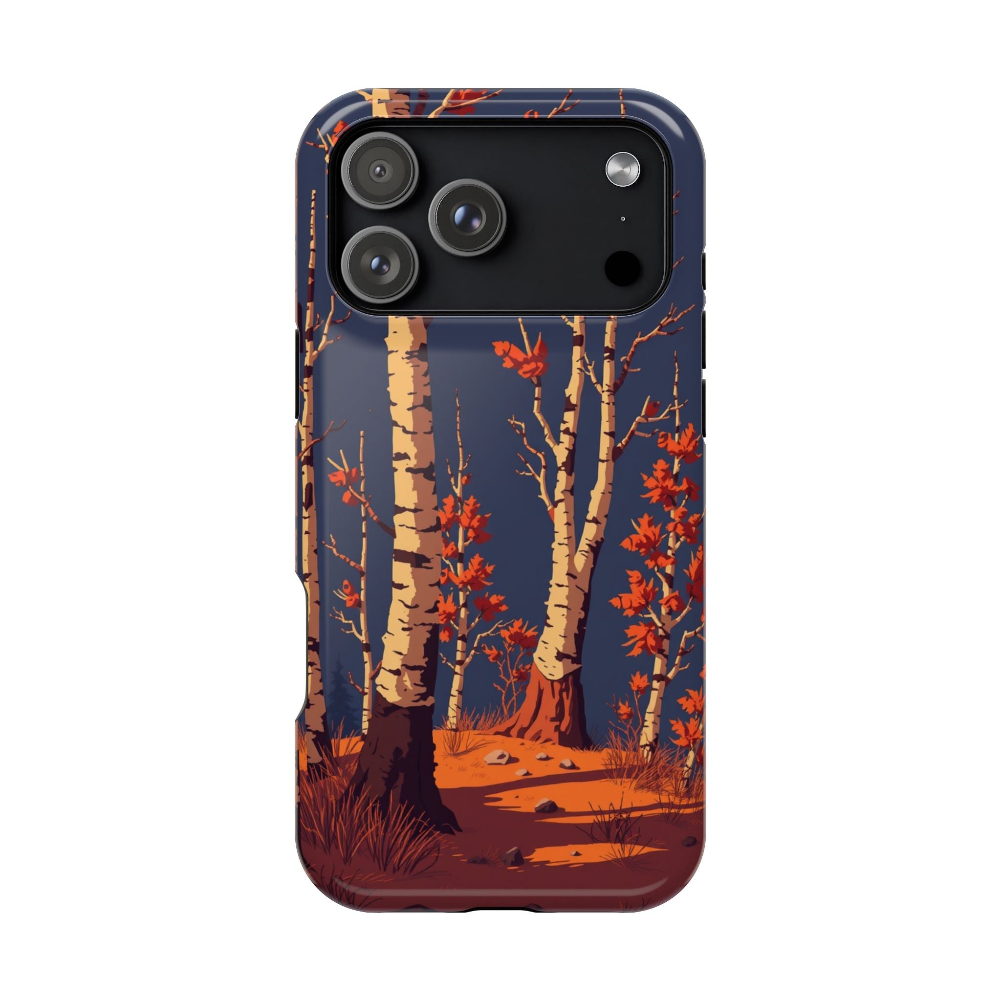 iPhone Birch Grove Pixel Art -Bit Bold Modern Everyday Snap Case · iPhone Case