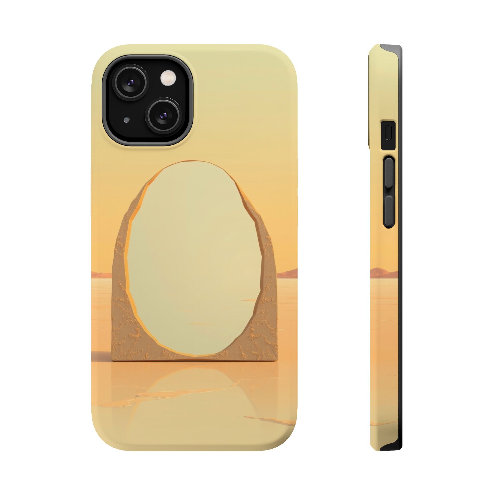 iPhone Mustard And Rust Salt Flat Mirror Slim Everyday iPhone Designer · iPhone