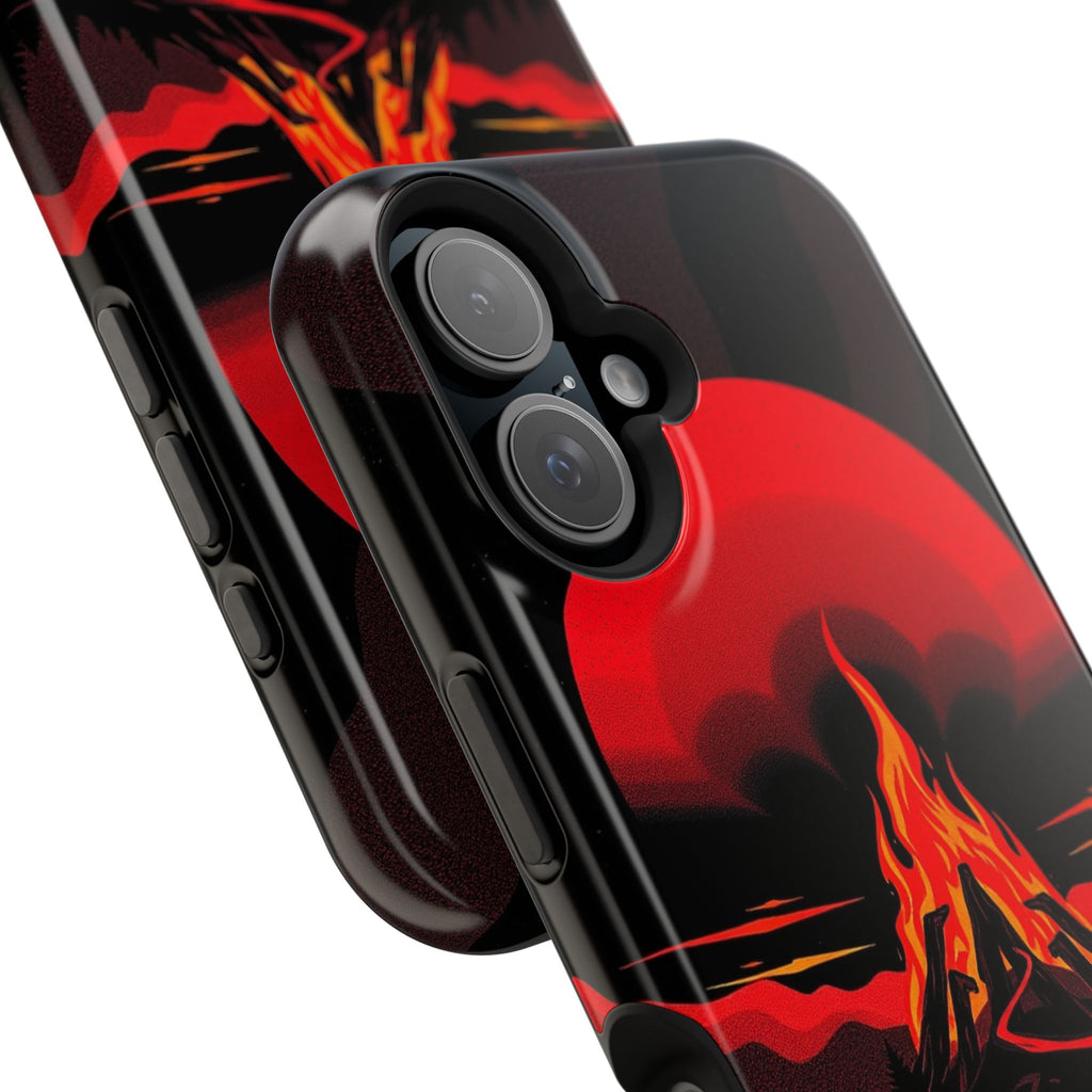 iPhone Black And Crimson Wildfire Glow Slim Everyday Designer Case · iPhone Case