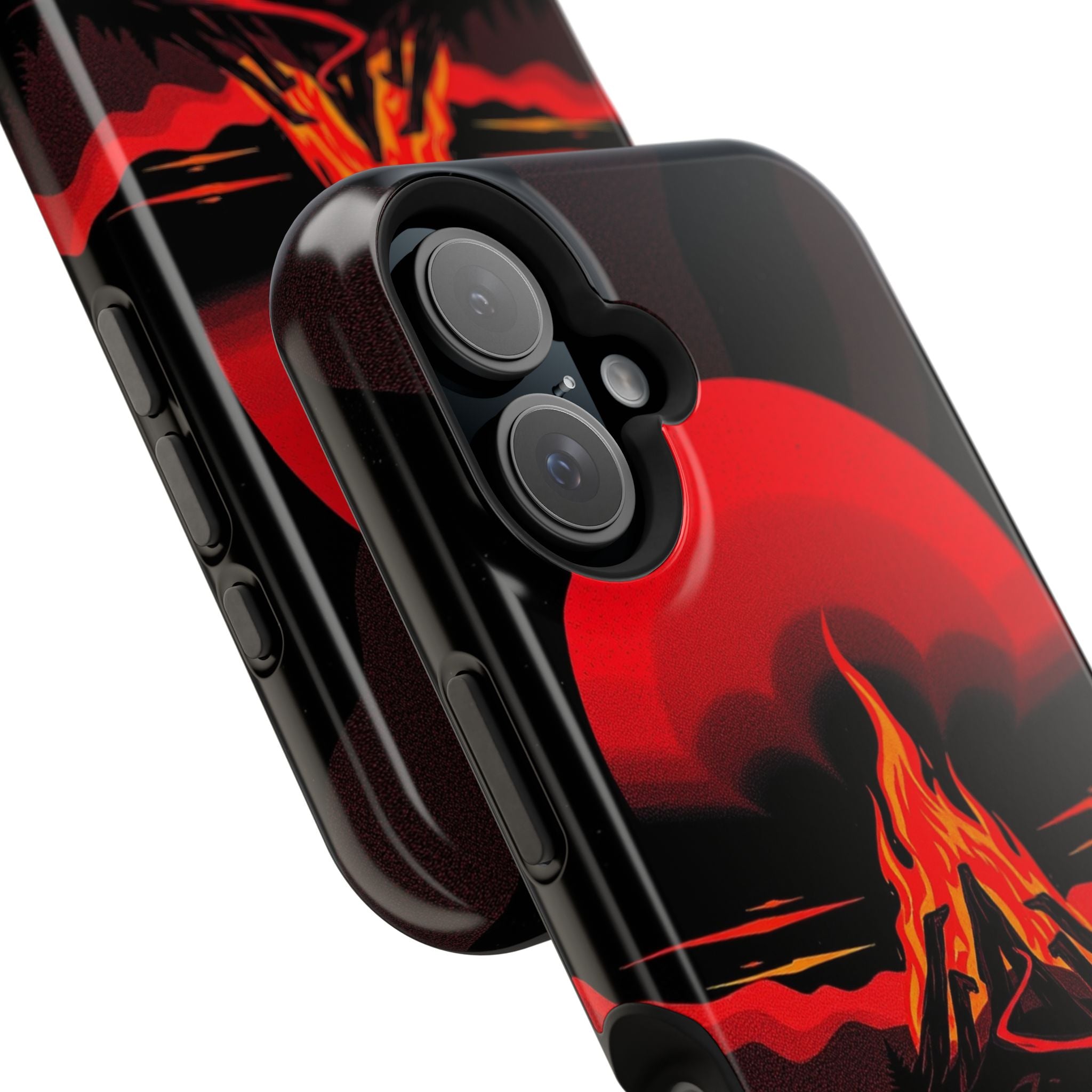 iPhone Black And Crimson Wildfire Glow Slim Everyday Designer Case · iPhone Case
