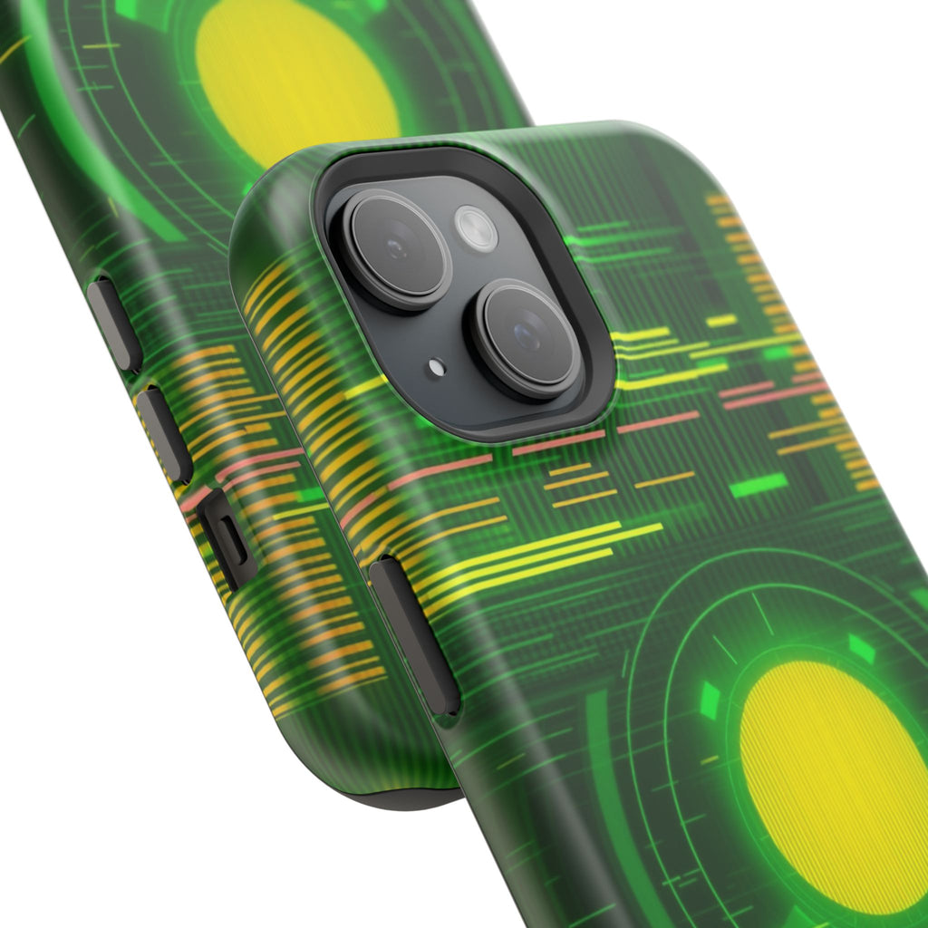 iPhone Emerald Green And Gold VHS Static Slim Everyday Designer Case · iPhone Ca