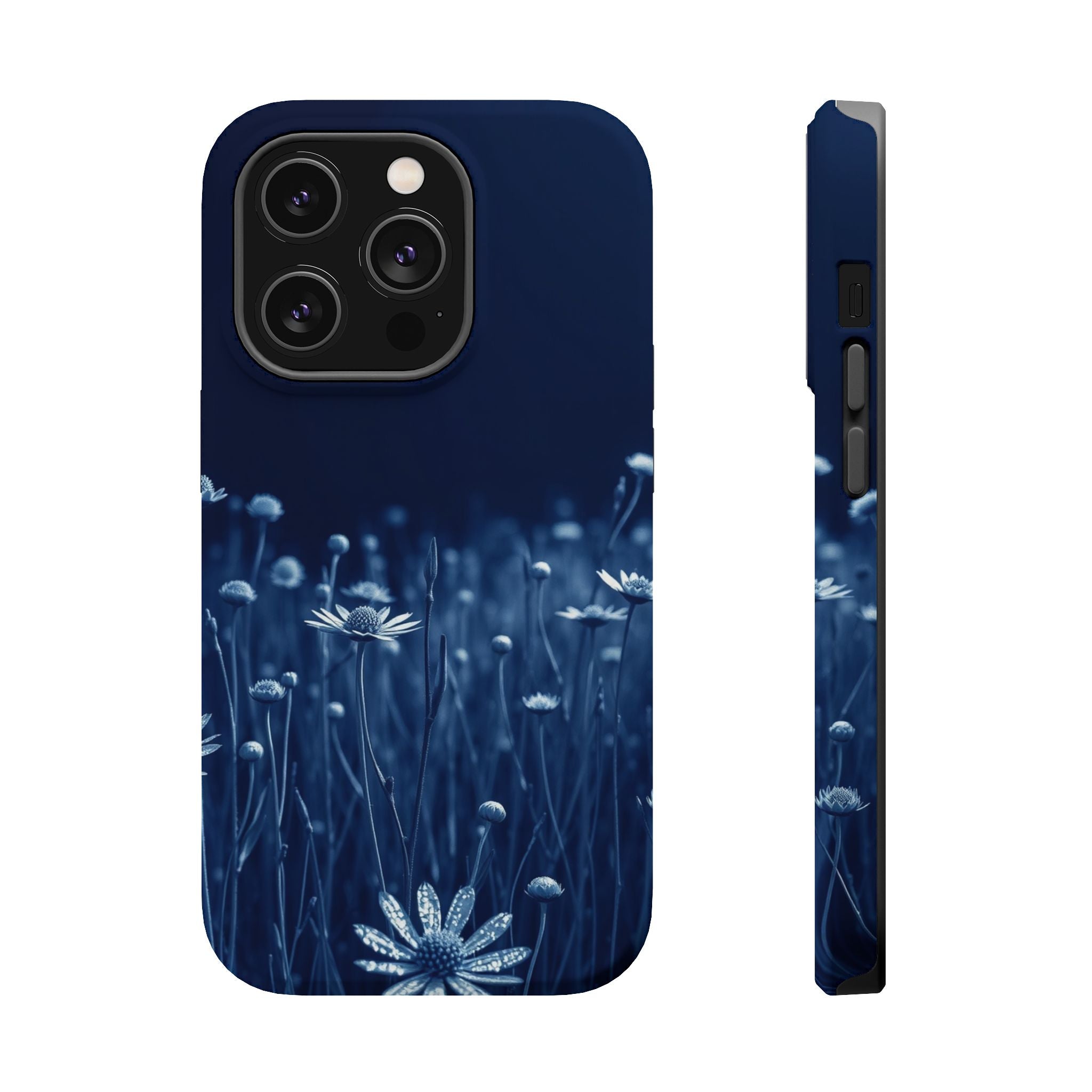 iPhone Midnight Blue And Silver Wildflower Field Clean iPhone Minimal · iPhone C
