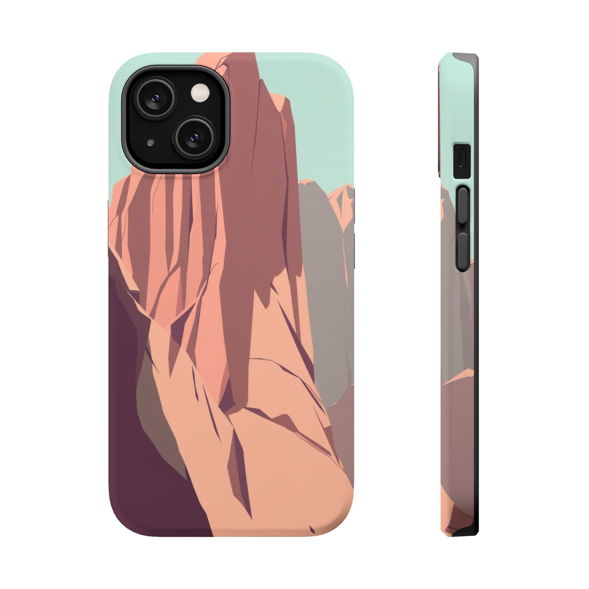 iPhone Rose Pink And Cream Canyon Wall Slim Everyday Designer Case · iPhone Case