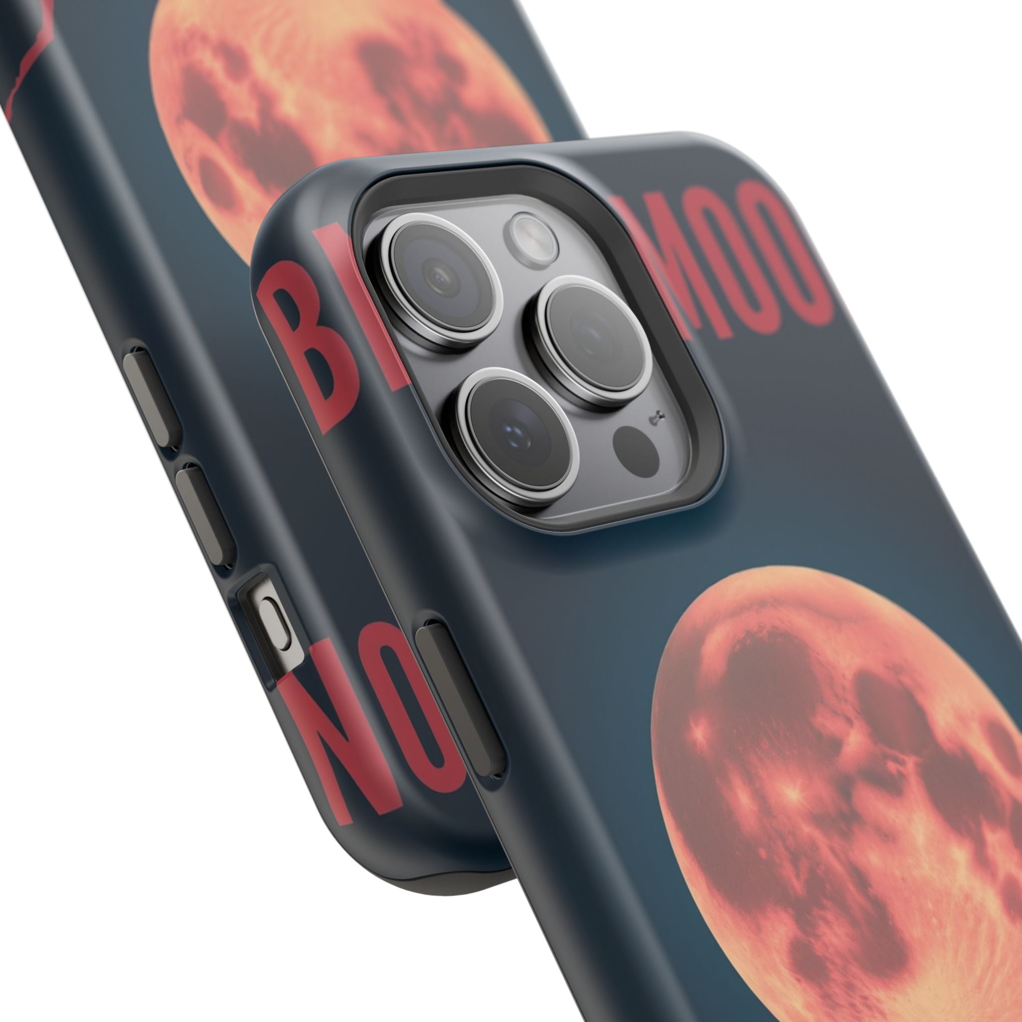 iPhone Blood Moon Rise Vintage Retro Poster Slim Everyday Designer Case · iPhone