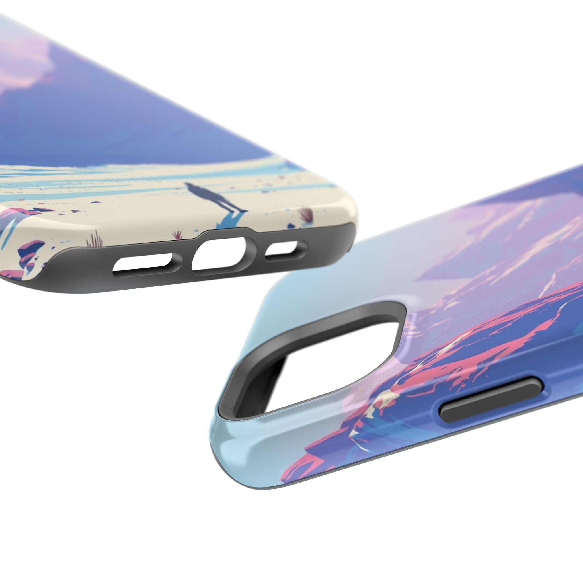 iPhone Cyan And Magenta Tundra Expanse Slim Everyday Designer Case · iPhone Case