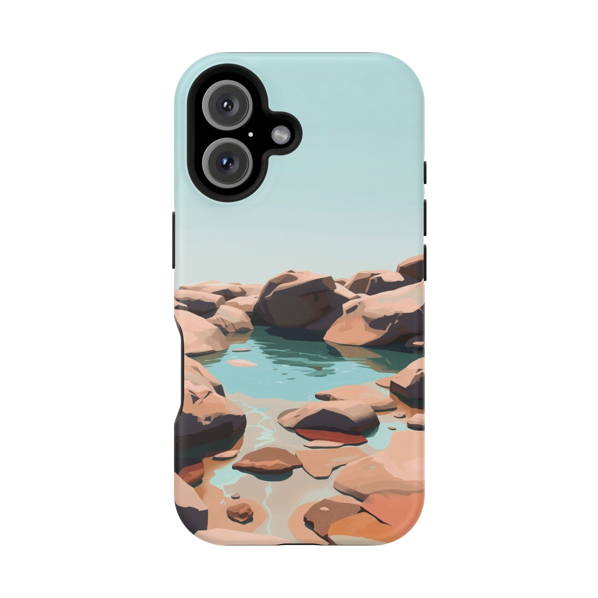 iPhone Tidal Pool Oil Painting Impressionist Slim iPhone Everyday · iPhone Case
