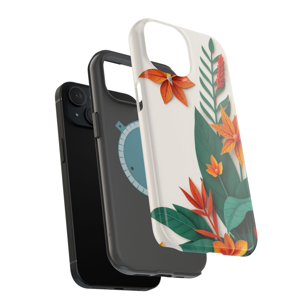 iPhone Jungle Floral Paper Cut Art Bold Modern Everyday Snap Case · iPhone Case