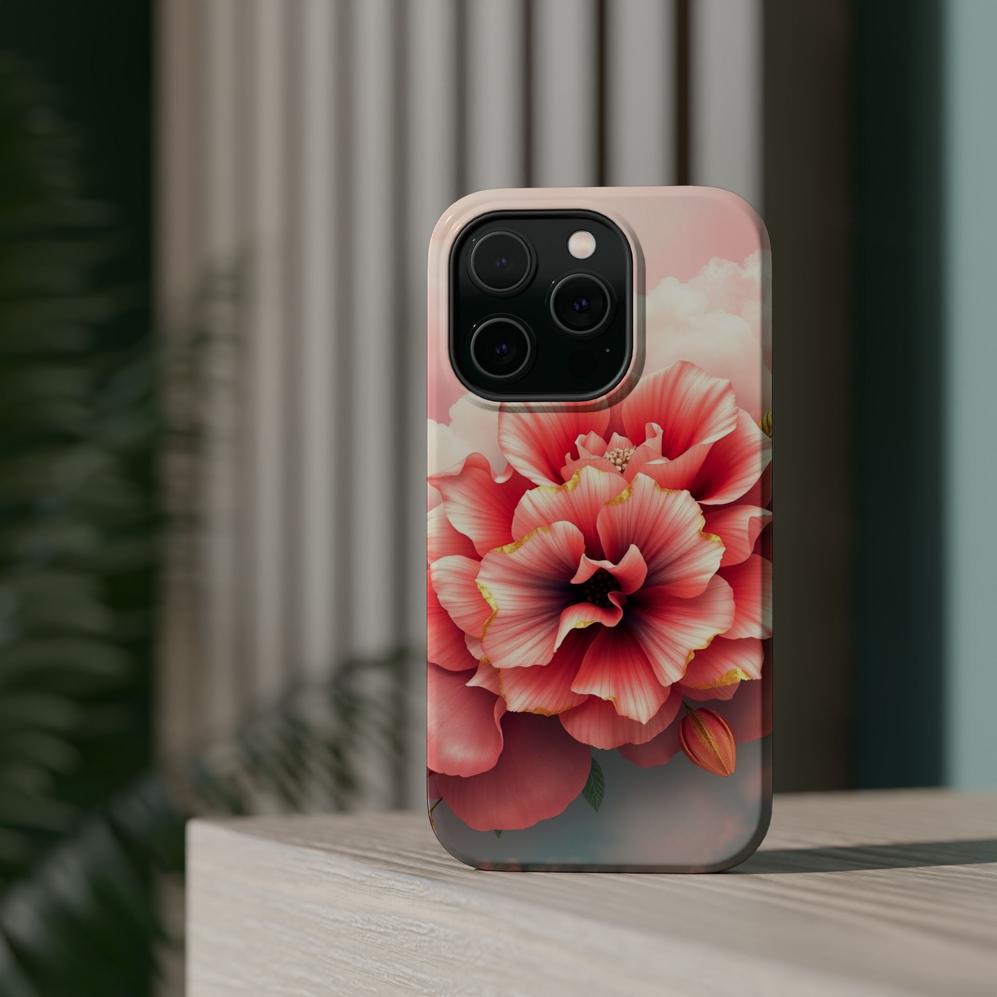 iPhone Pastel Floral Cloud Gold Foil Luxury Slim iPhone Everyday · iPhone Case