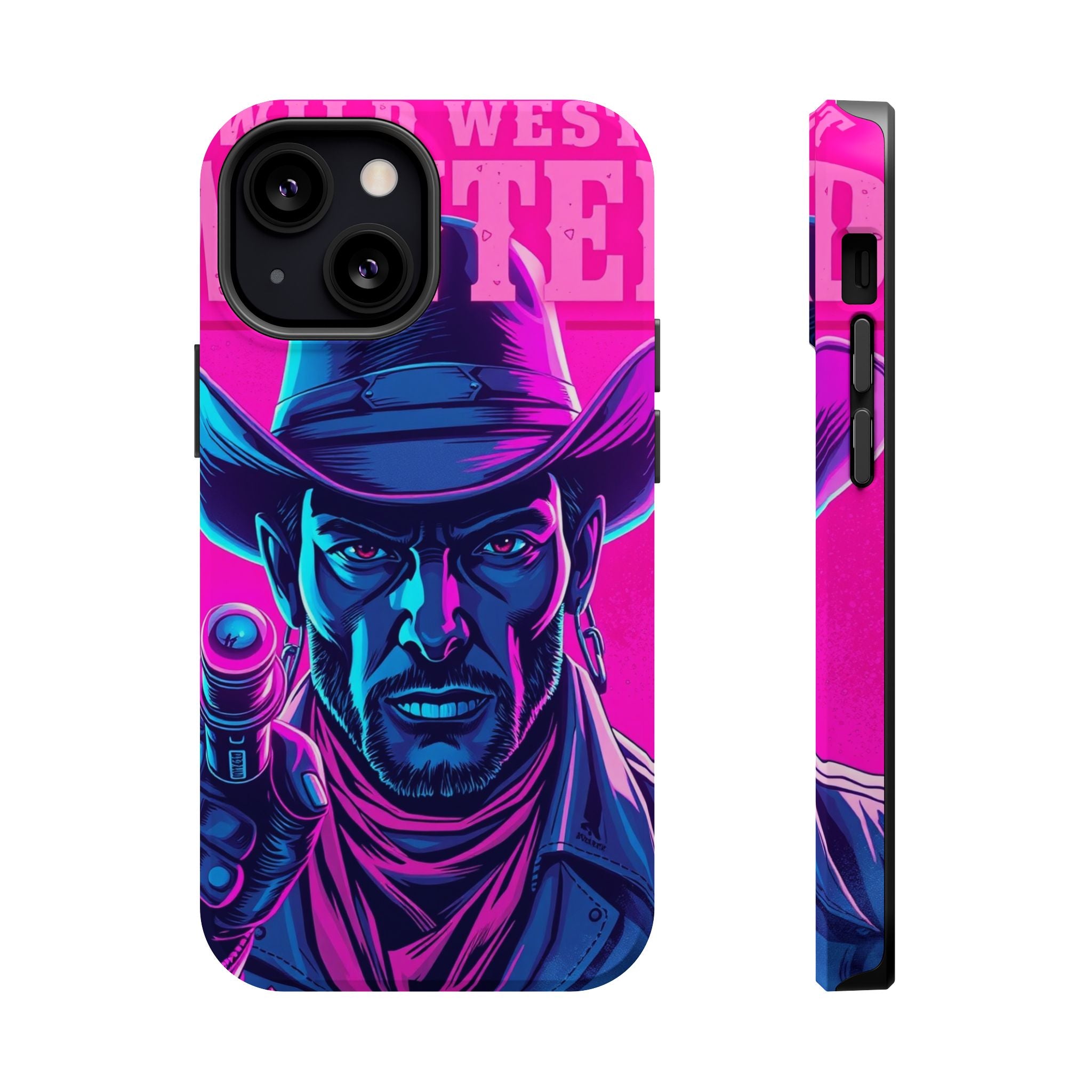iPhone Wild West Wanted Neon Cyberpunk Slim Everyday Designer Case · iPhone Case