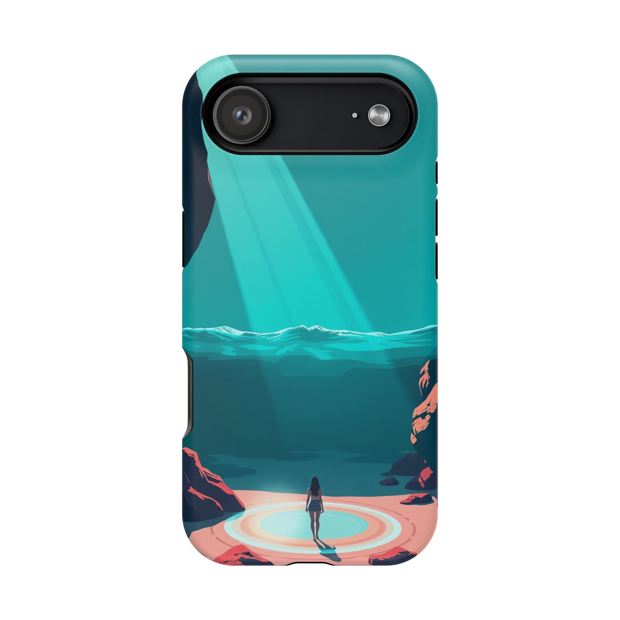 iPhone Earthy Tidal Pool Design 17 Bold Modern Everyday Snap Case · iPhone Case