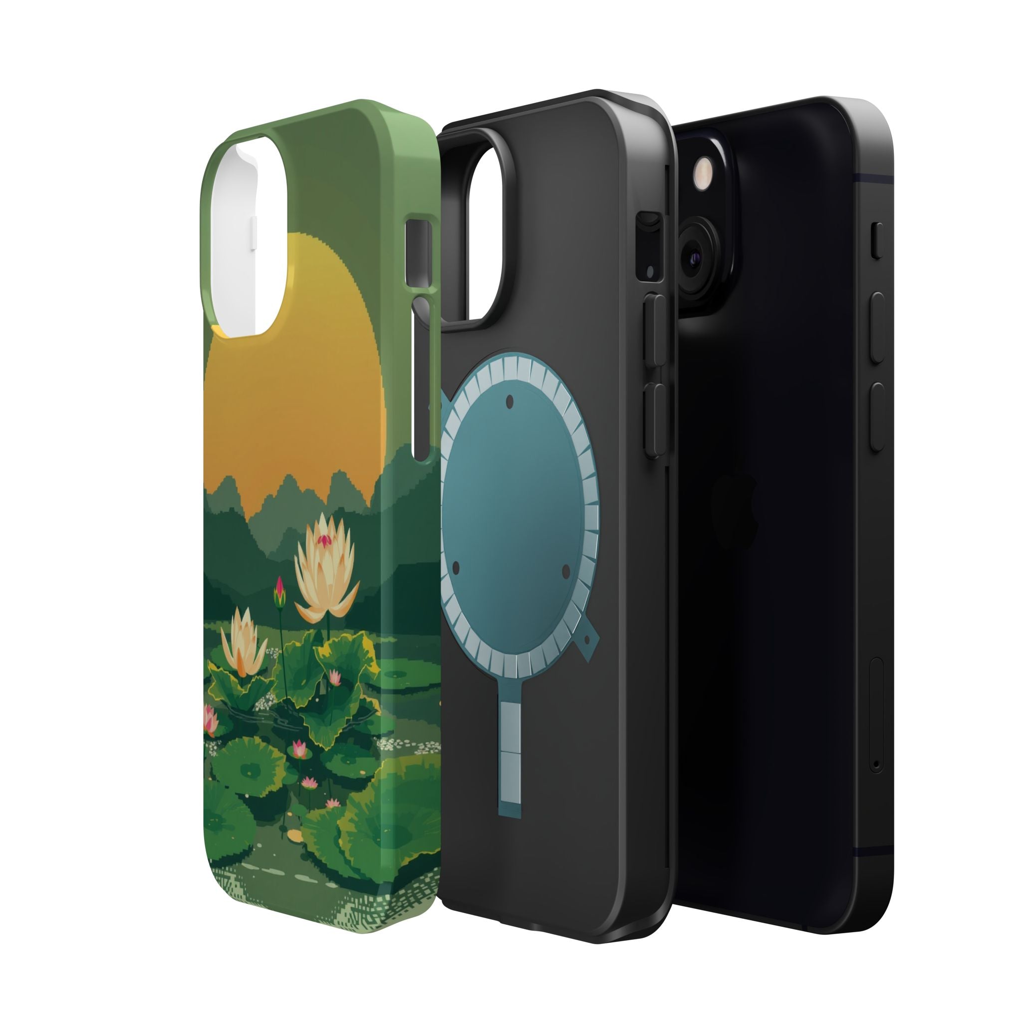 iPhone Lotus Pond Enchanted Art Slim Everyday Designer Case · iPhone Case